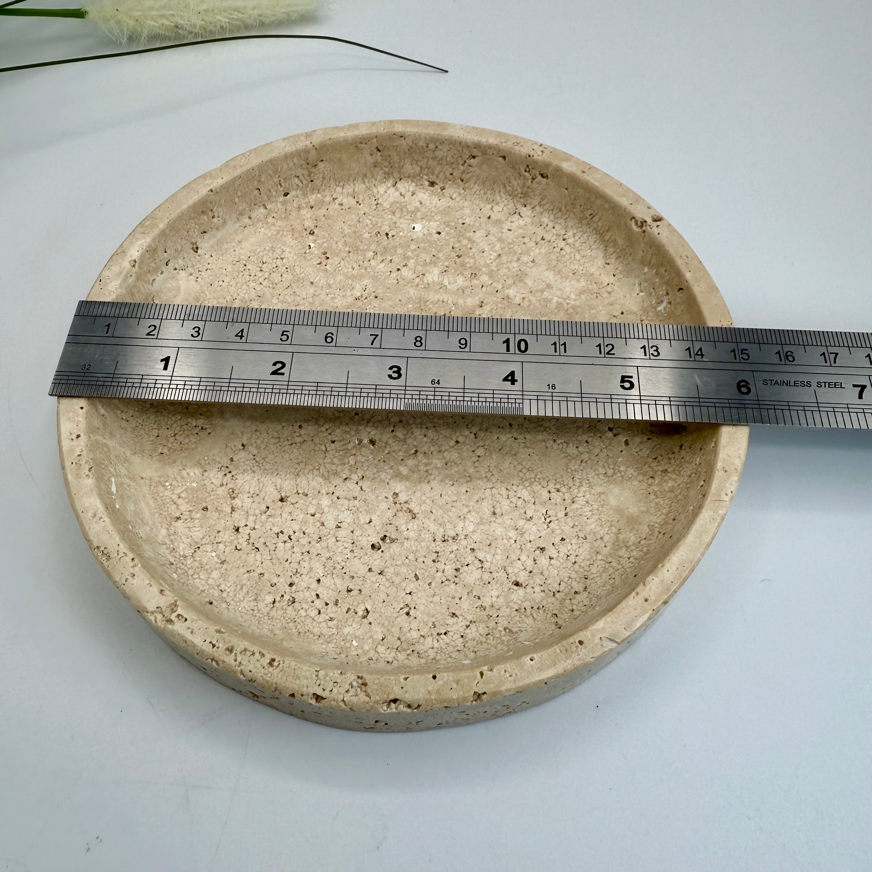 Travertine Jewelry Tray - 6inch