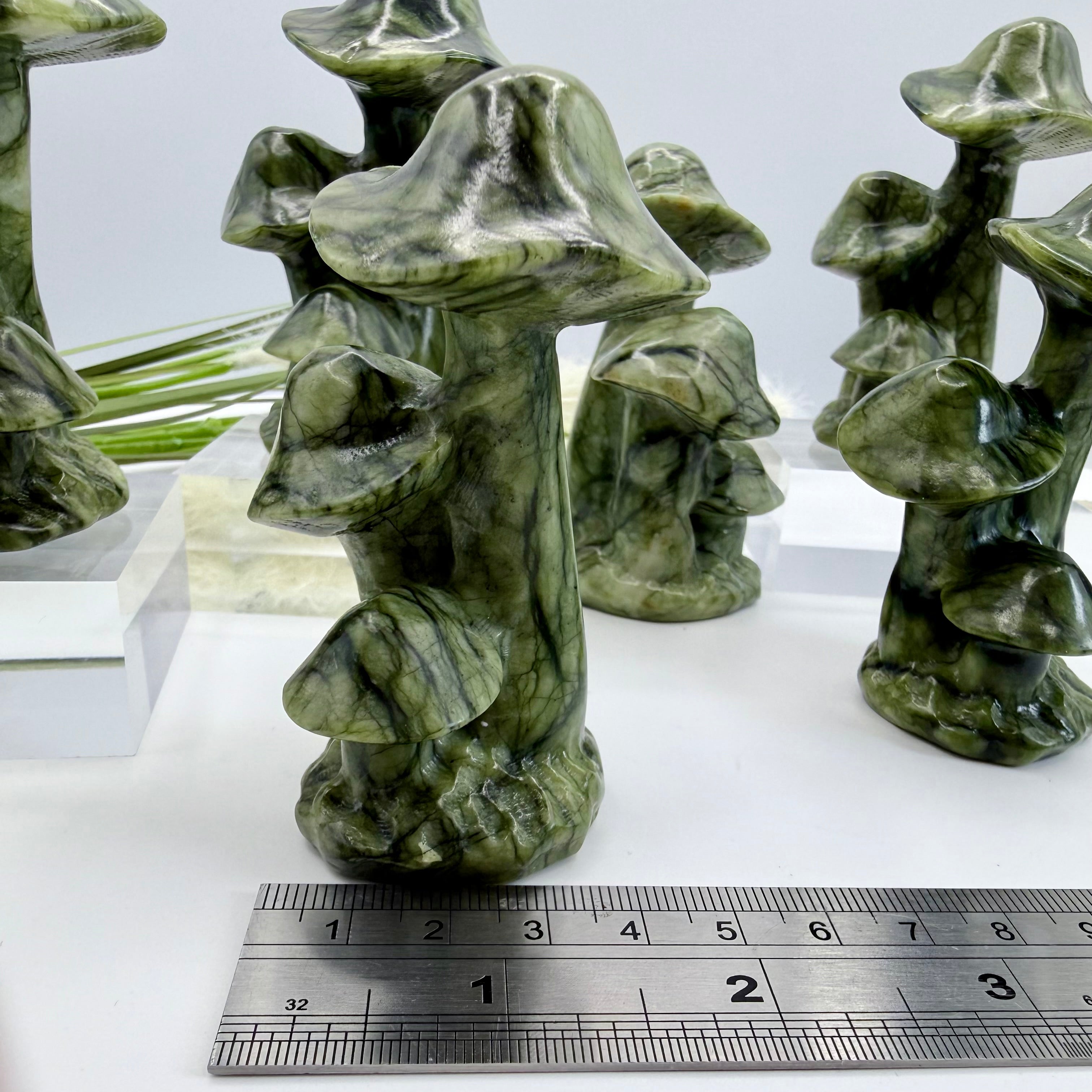 Xiuyan Jade Mushrooms 8.5cm