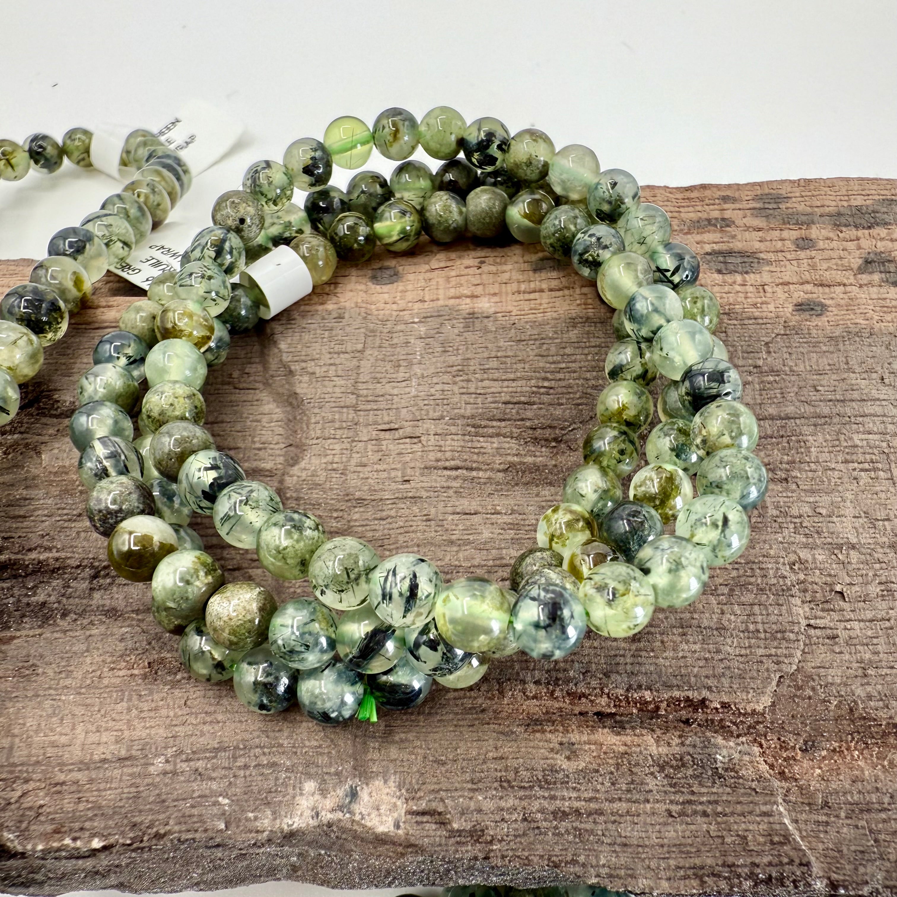 Prehnite Wrap 6mm Bracelet/Necklace [TK16]