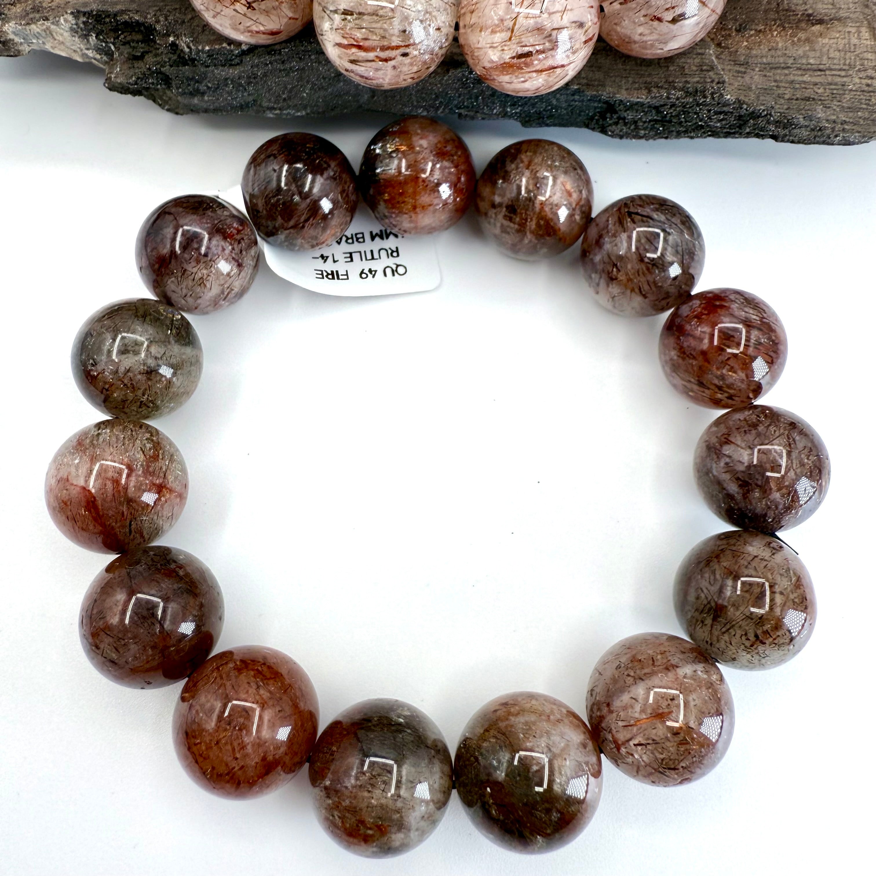 Fire Rutile 6mm Bracelet [QU49]