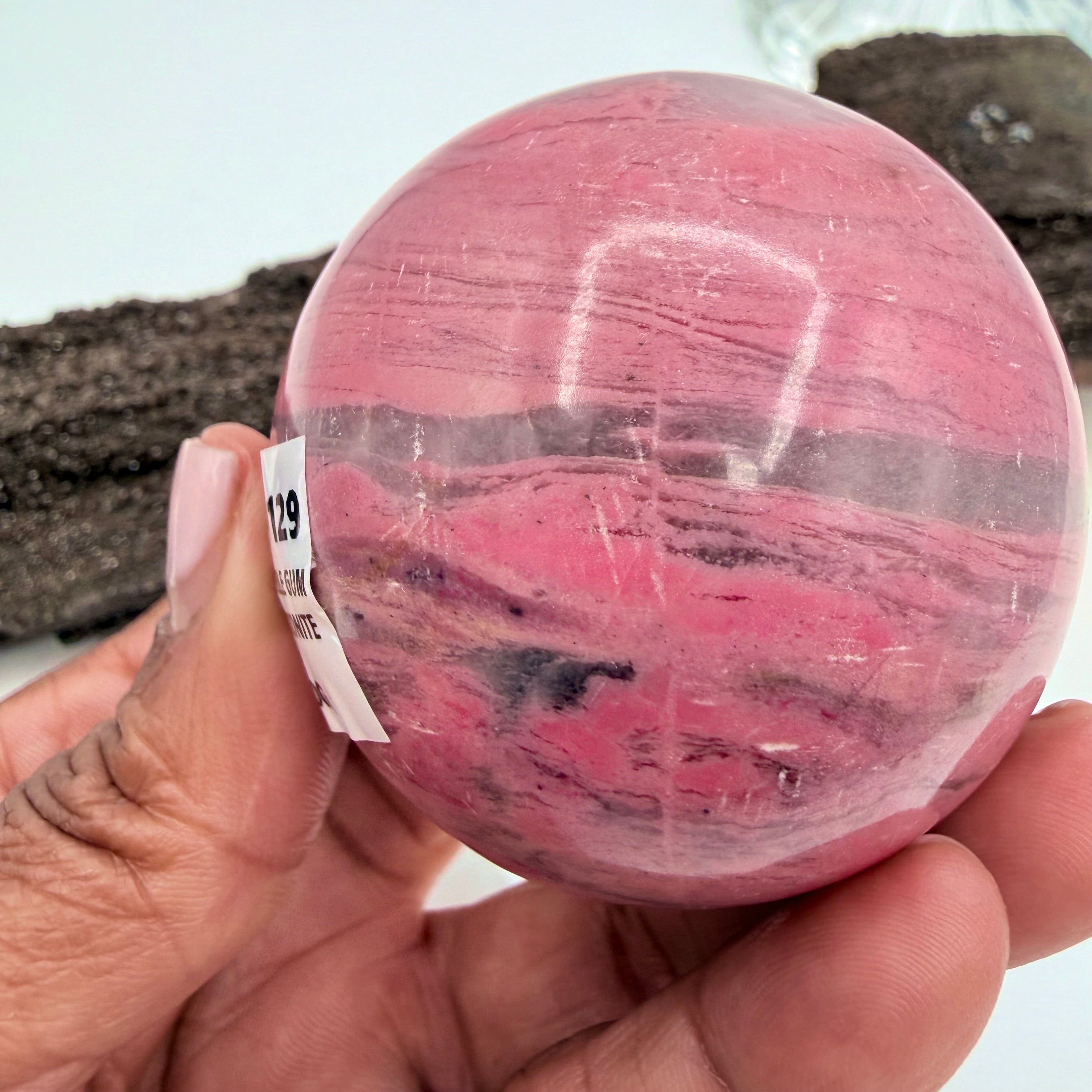 Peruvian Bubblegum Rhodonite 270g | 54mm