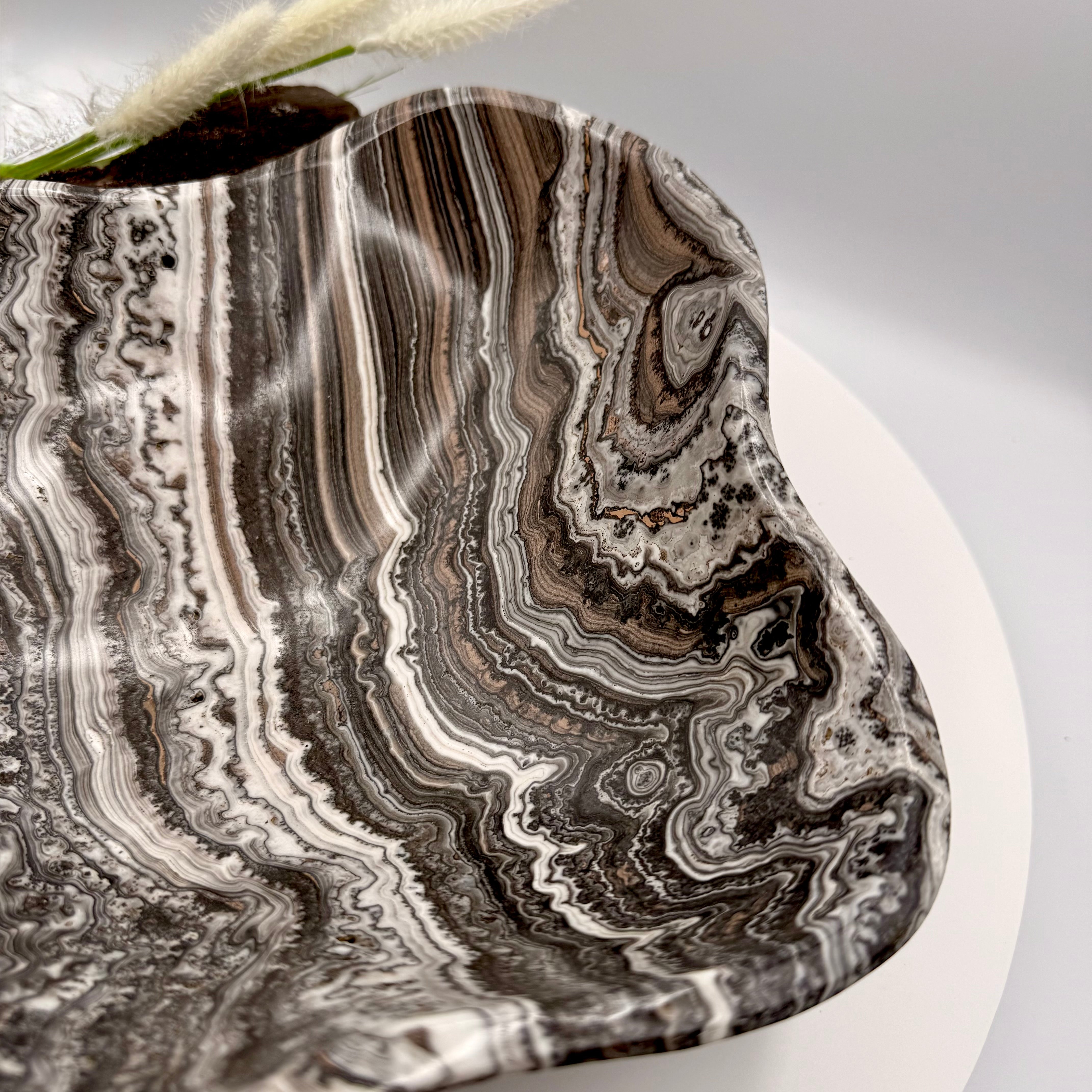 Mexican Zebra Calcite Bowl 33cmx4cm