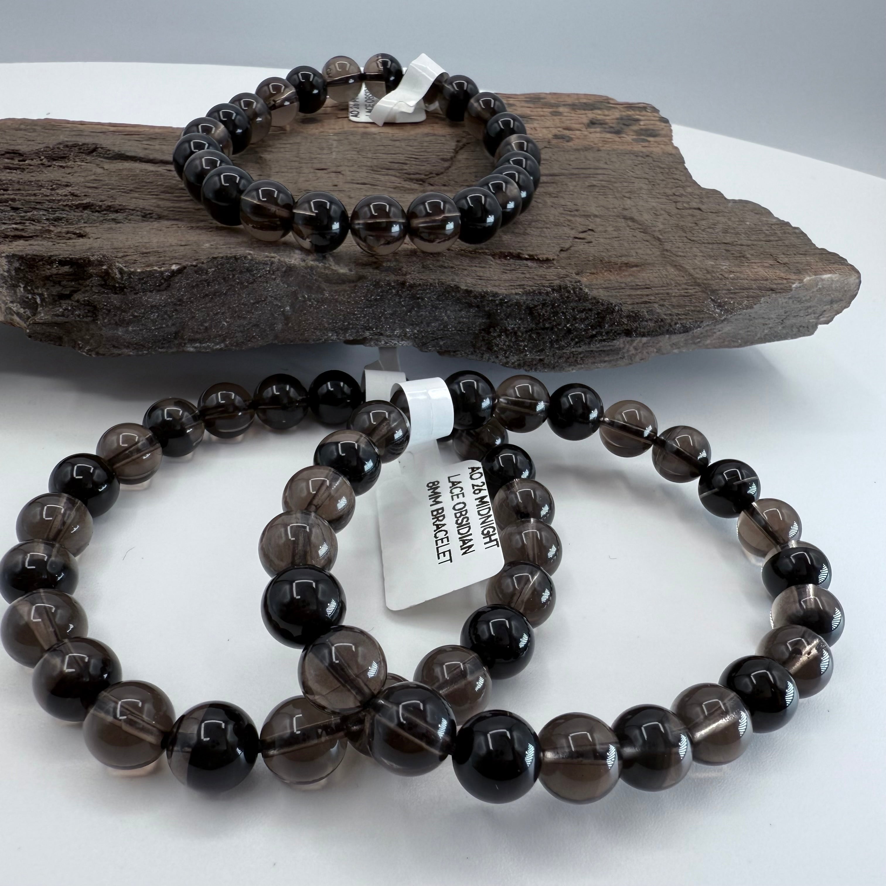Midnight Lace Obsidian 8mm Bracelet [AO26]