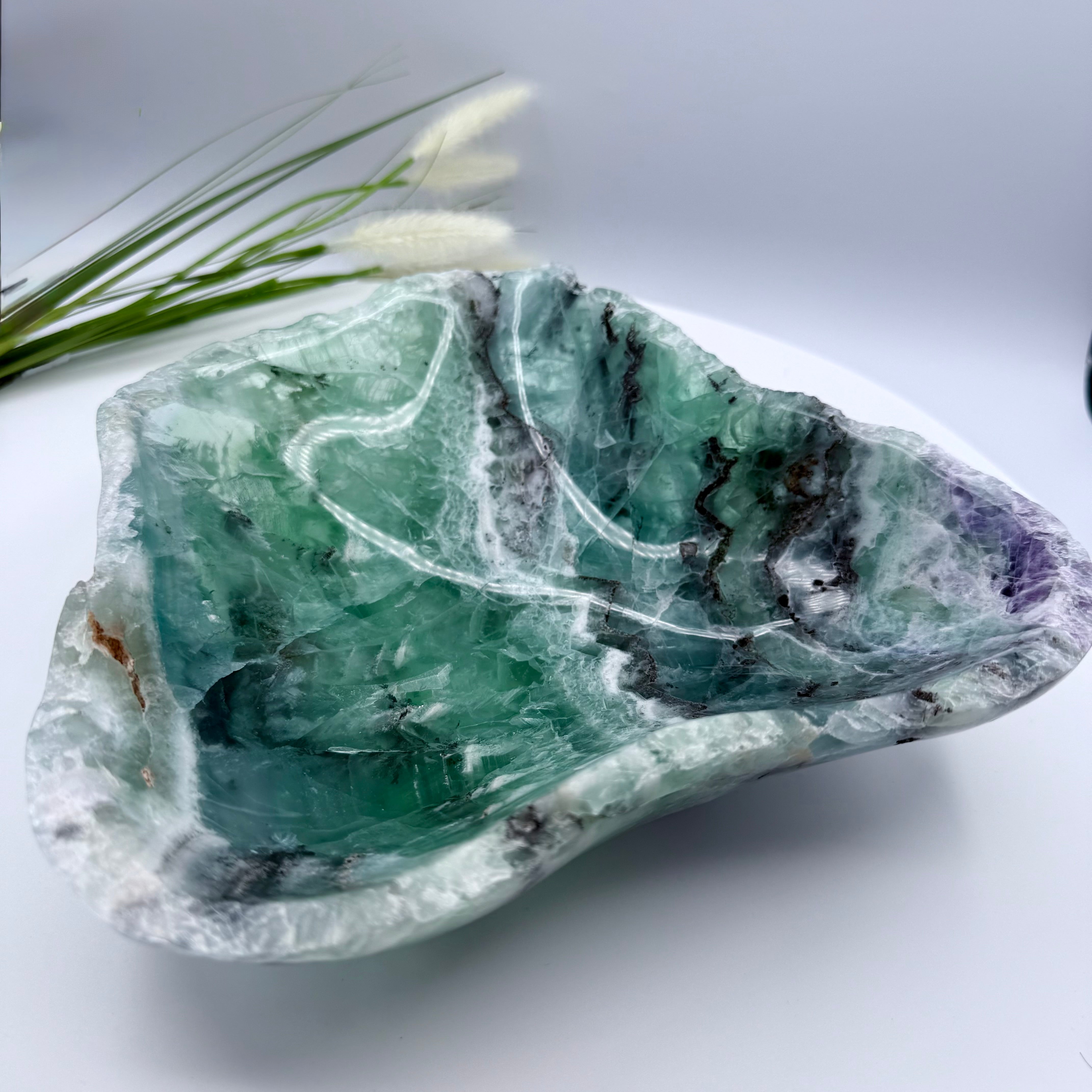 Mexican Fluorite Bowl 24.4 cm wide 7cm Deep