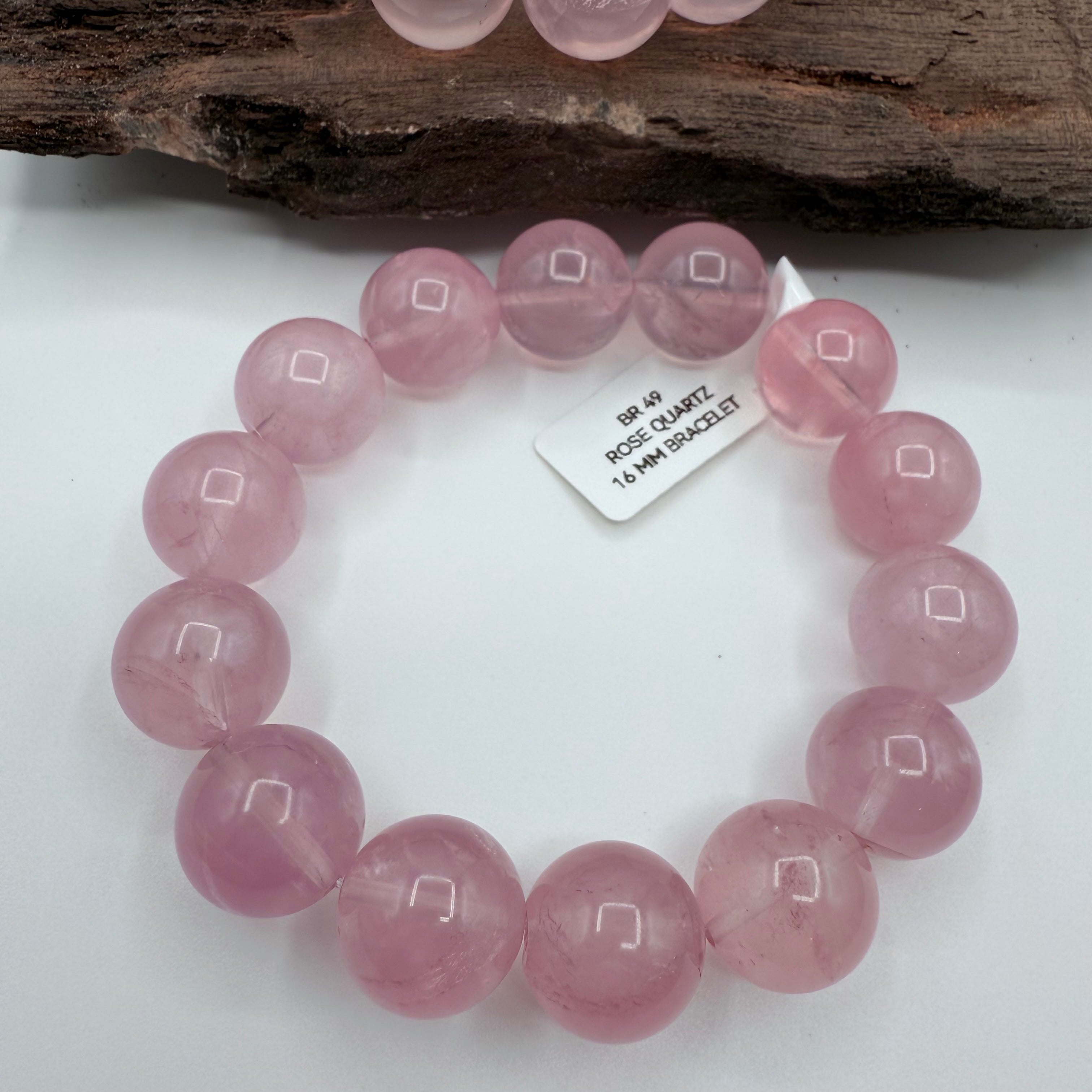 Rose Quartz 16mm Bracelet [BR49]