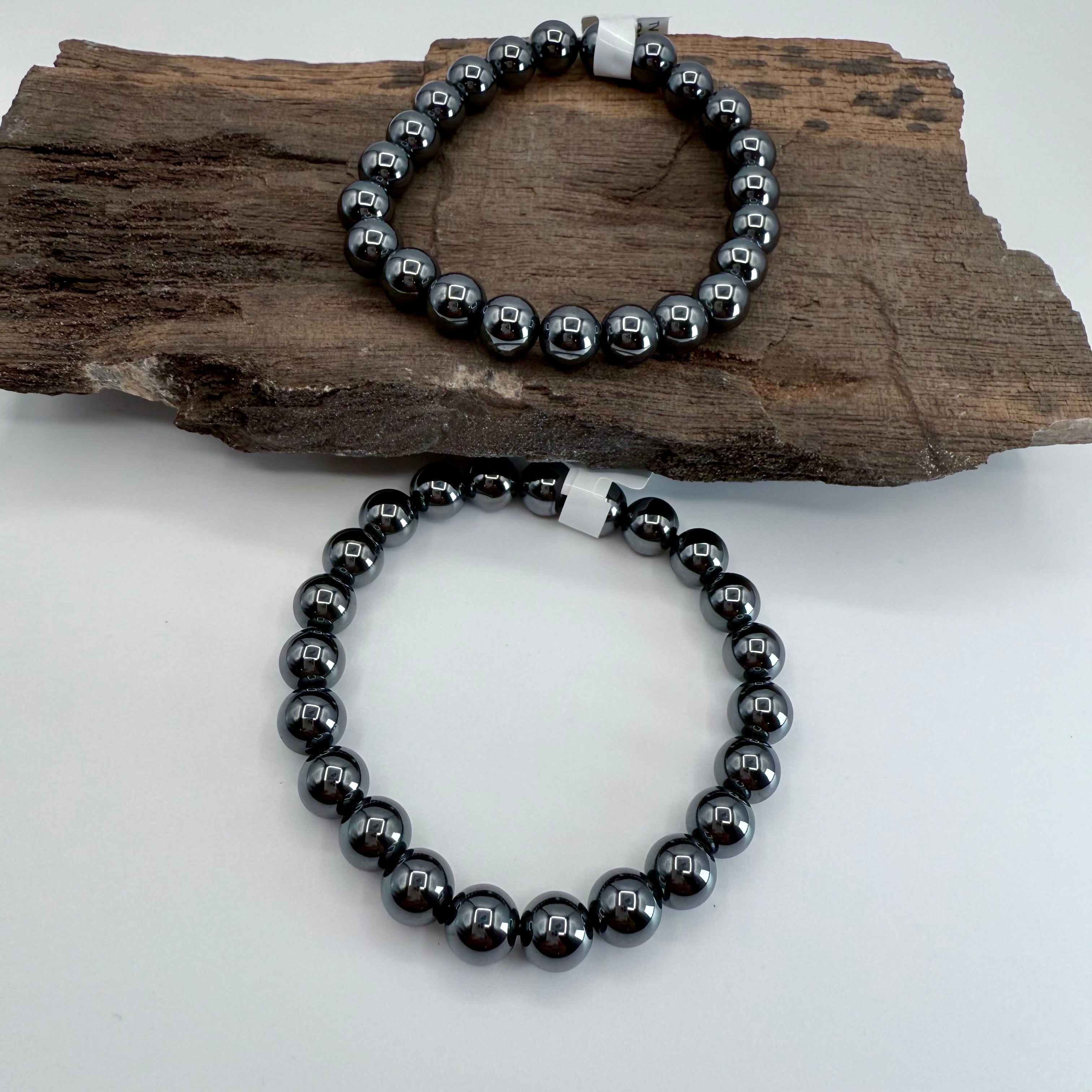 Hematite 8mm Bracelet [TV14]