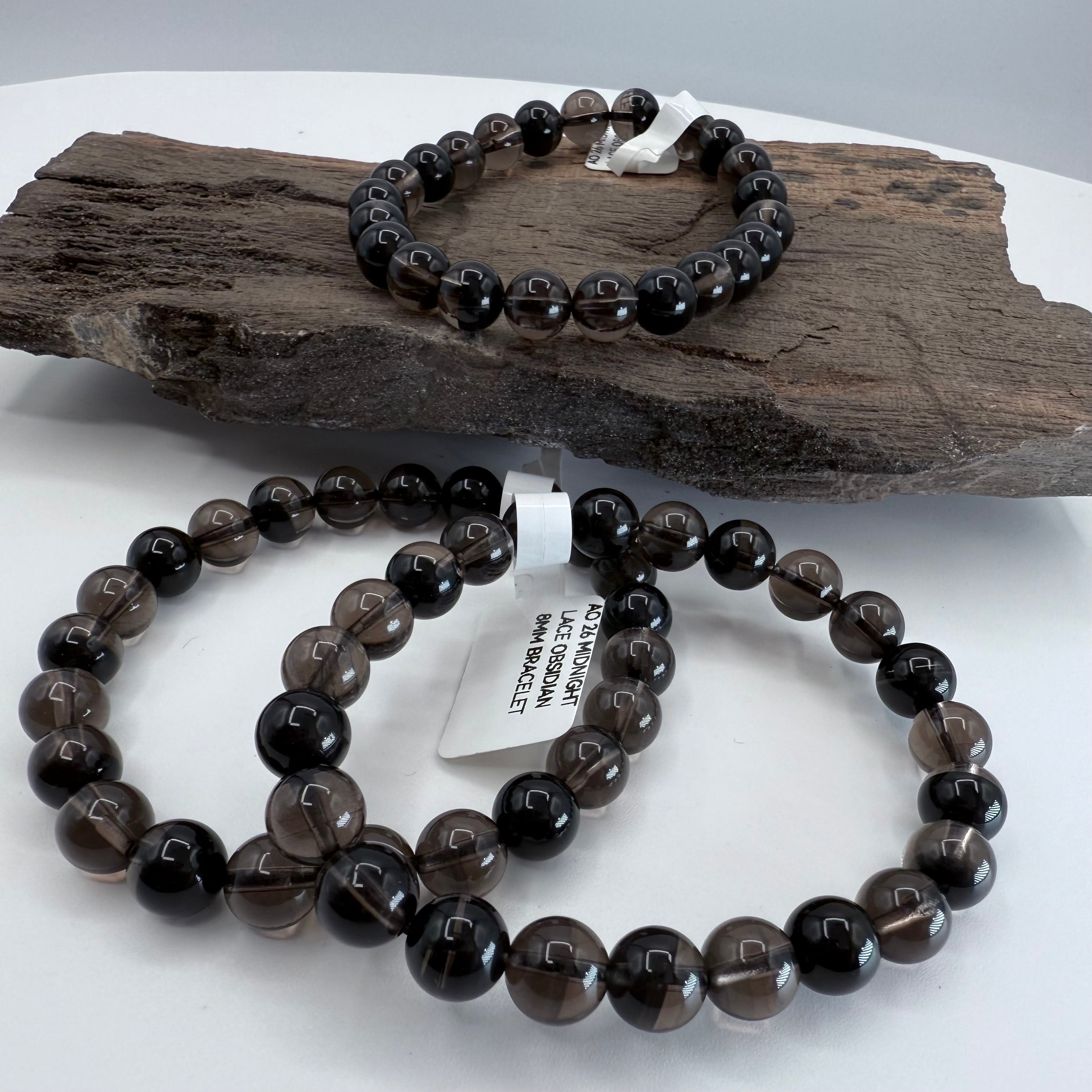 Midnight Lace Obsidian 8mm Bracelet [AO26]