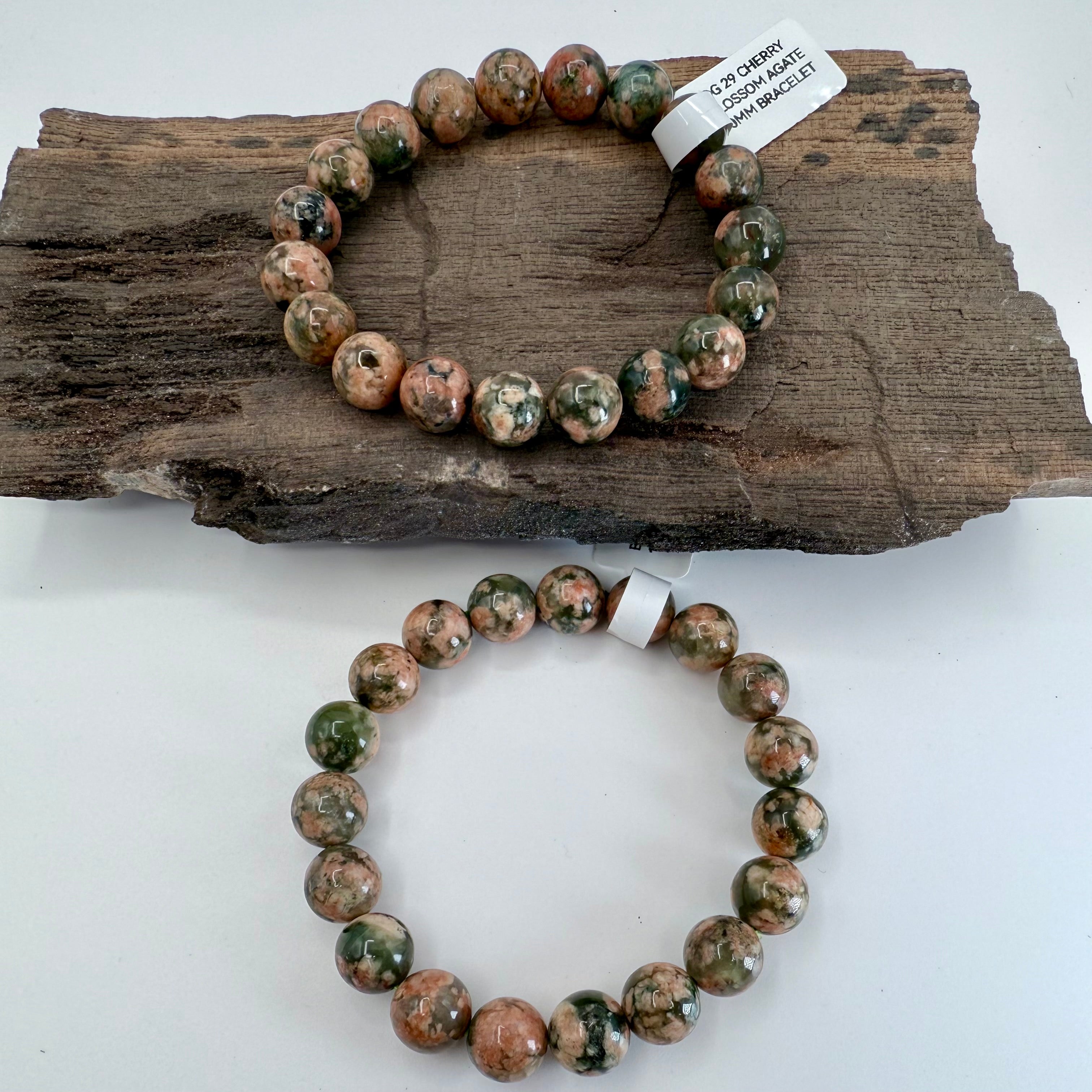 Cherry Blossom Agate 10mm Bracelet [DG29]