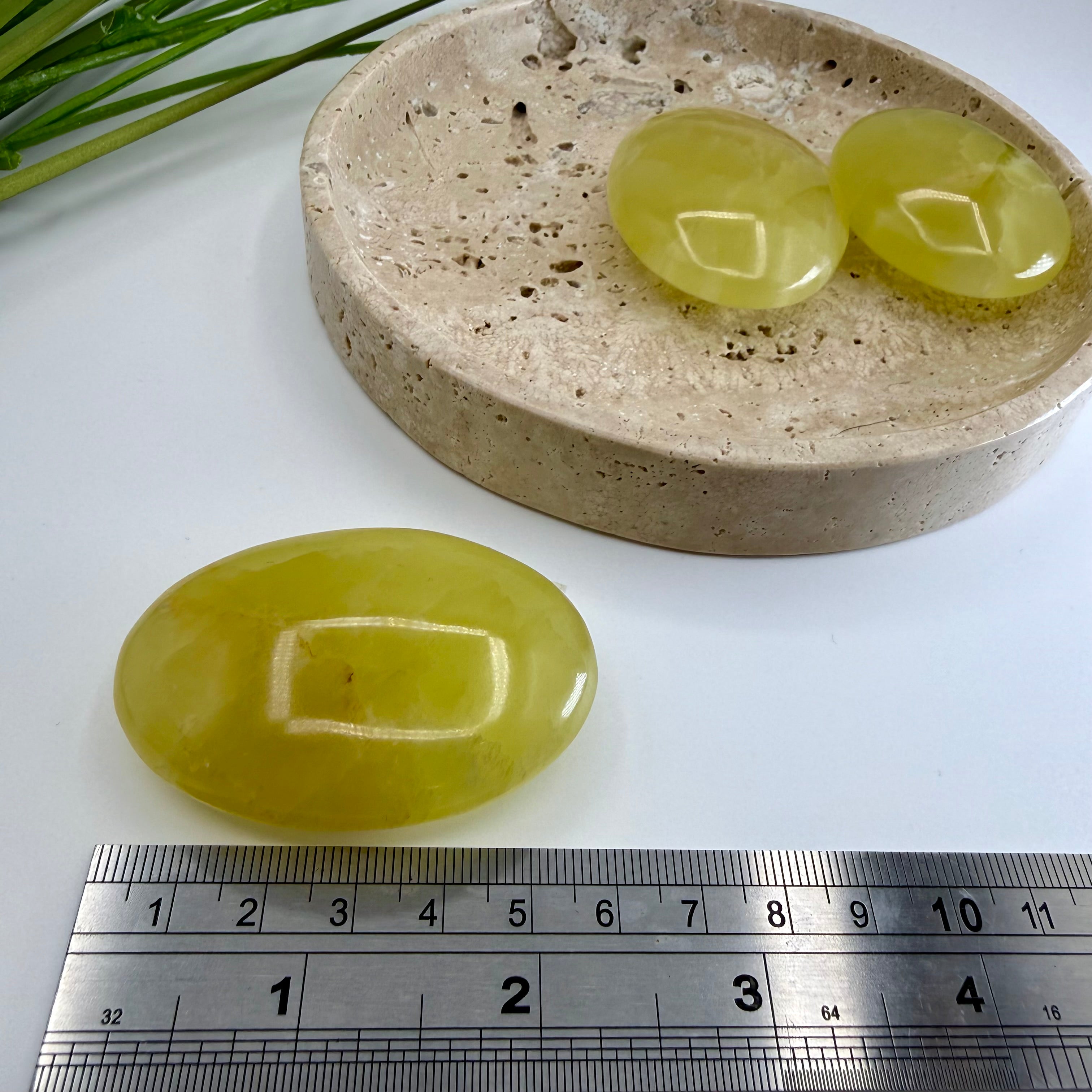 Lemon Calcite Palm 5.5cmx3.5cm