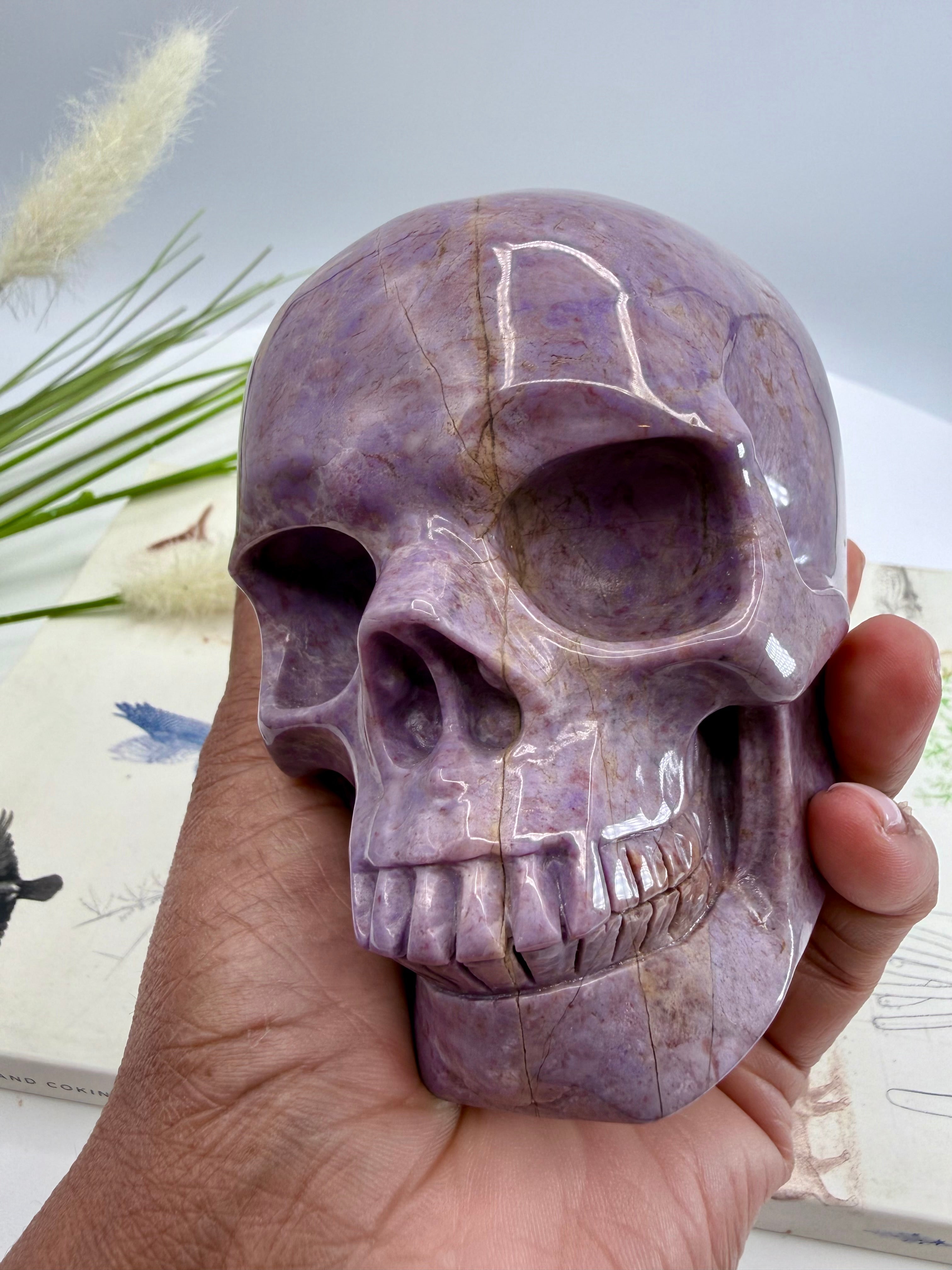 Turkiyenite Skull 5inch (Very Rare Turkish Lavender Jade) [SP636]