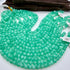 Green Aura Selenite 8mm Bead Strand Round [YH26]
