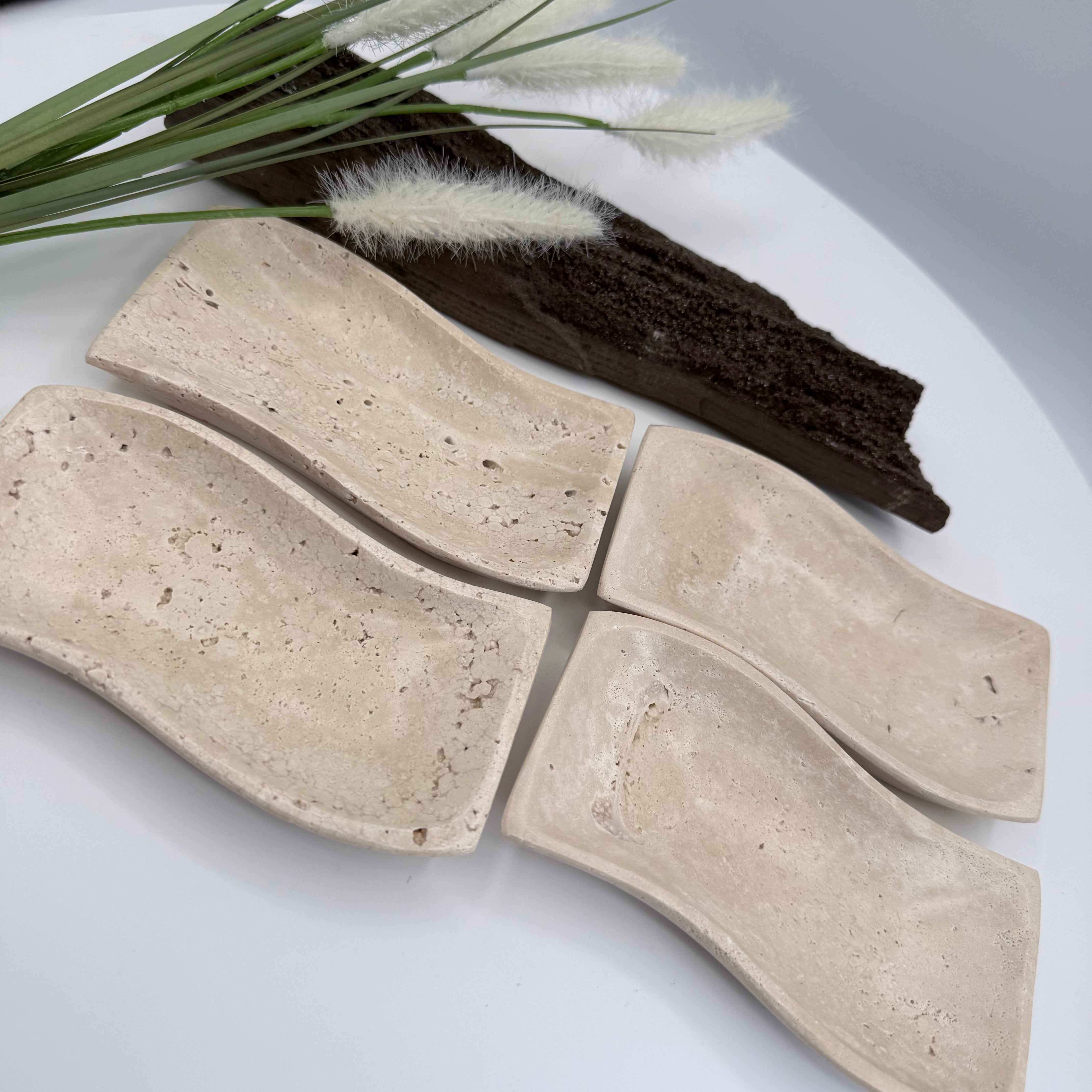 Mexican Travertine Wave Bowl 13cmx6.5cm