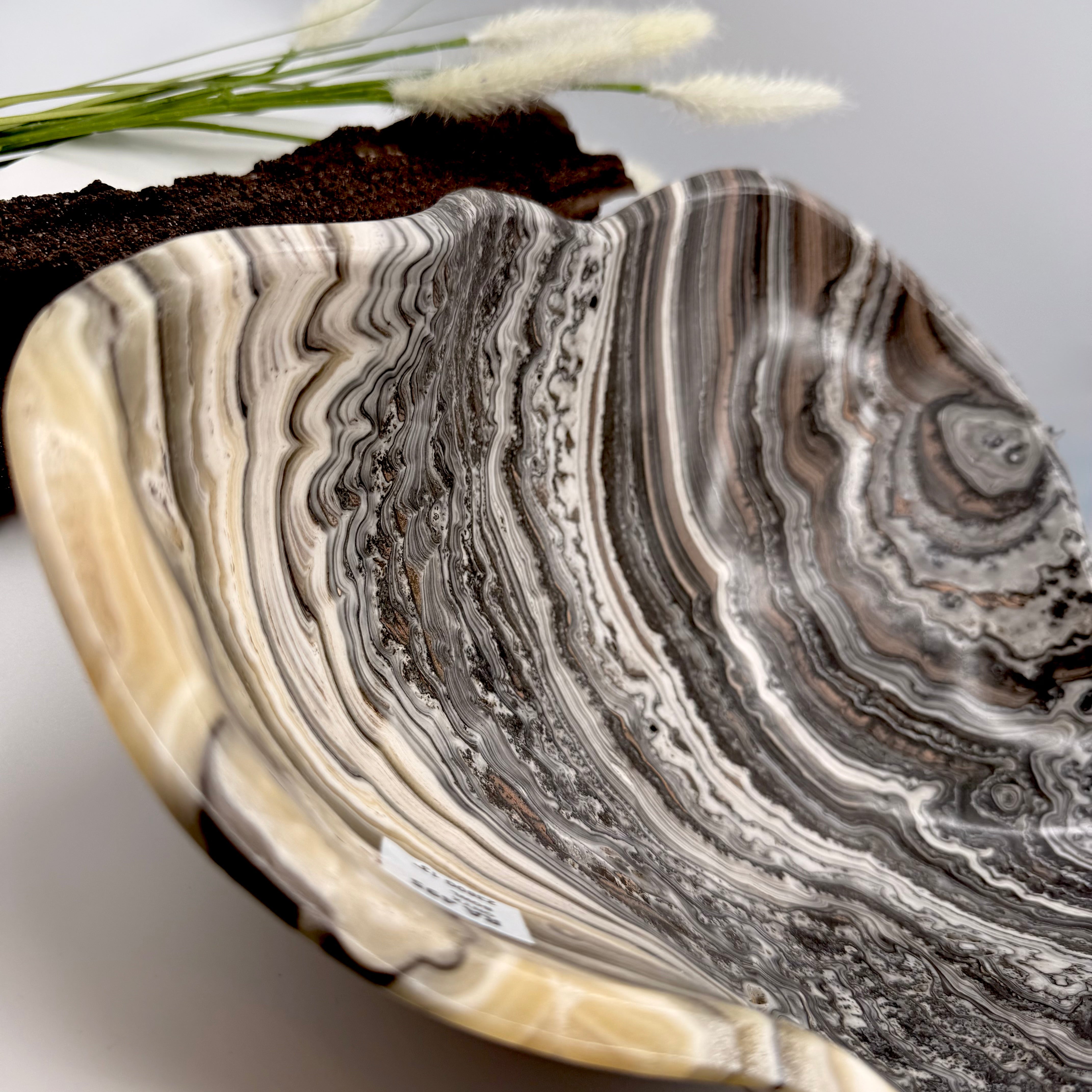 Mexican Zebra Calcite Bowl 33cmx4cm