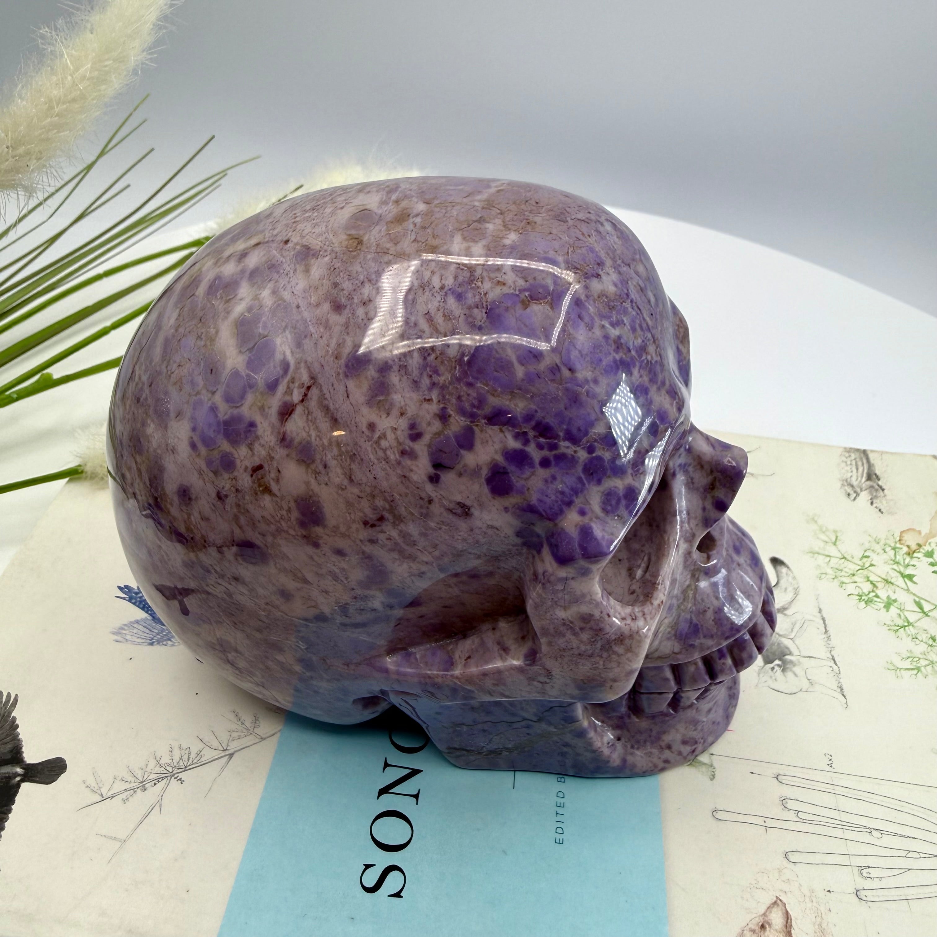 Turkiyenite Skull 5inch (Very Rare Turkish Lavender Jade) [SQ888]