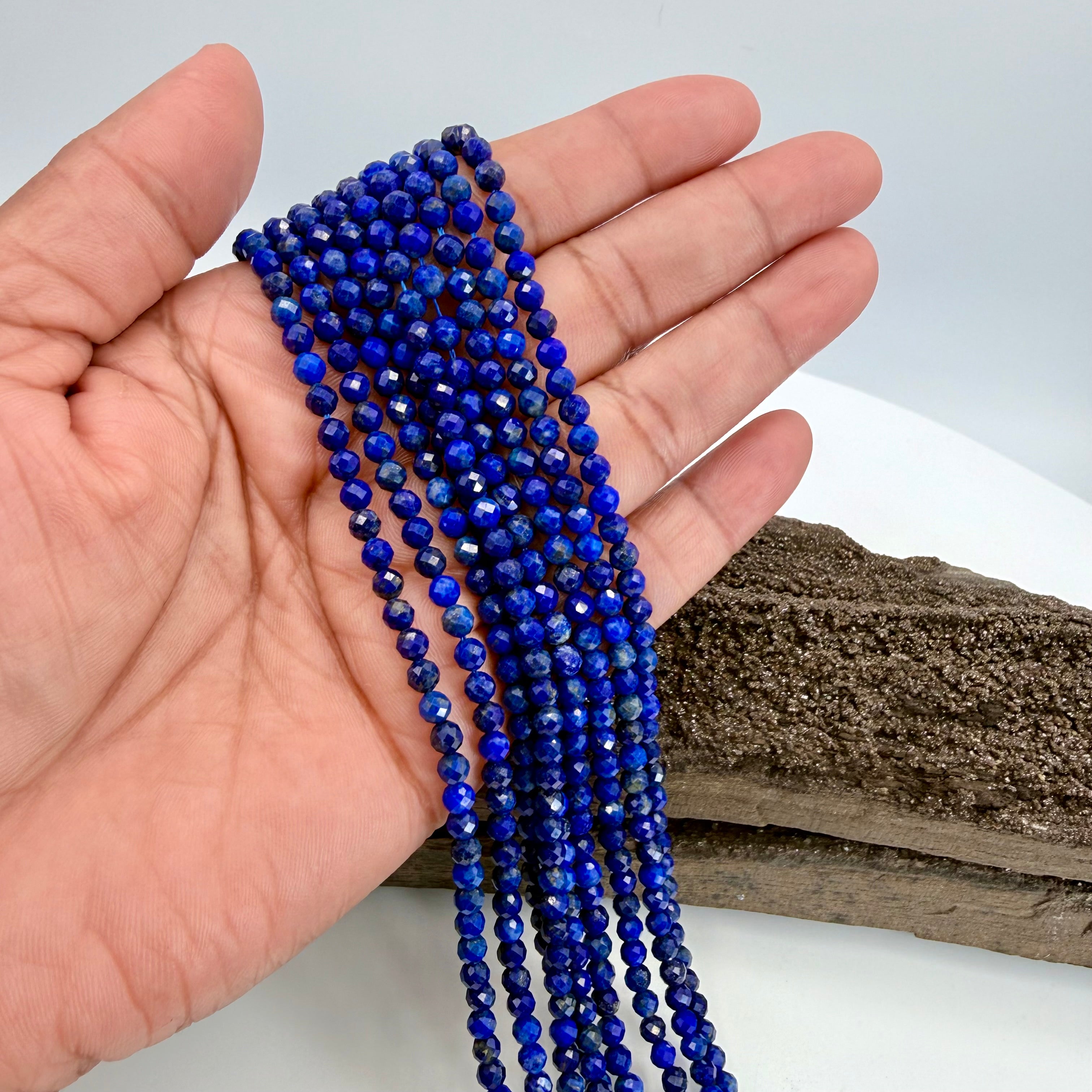 Lapis Lazuli 4mm Faceted Bead
