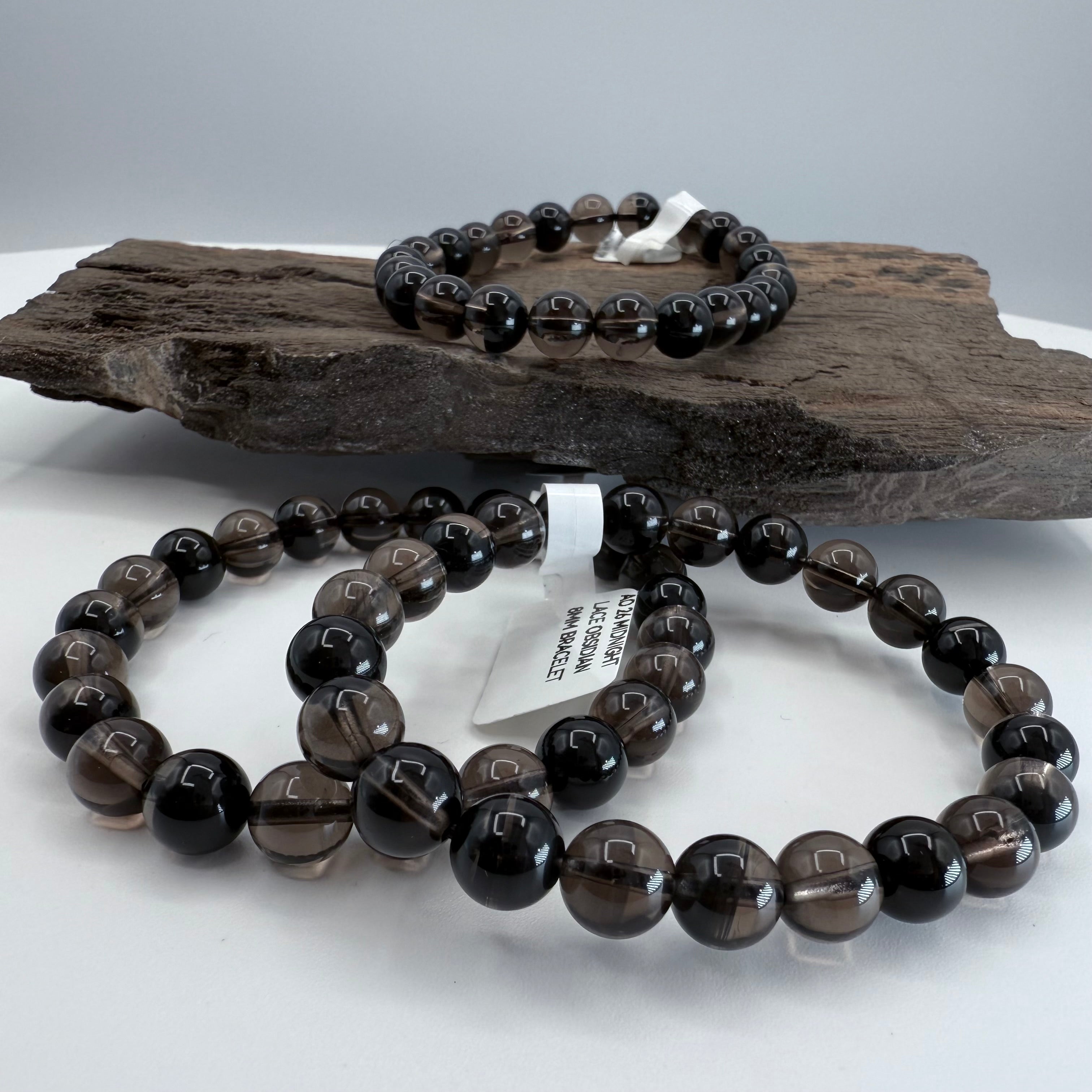 Midnight Lace Obsidian 8mm Bracelet [AO26]