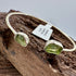 Moldavite 925 Silver Bangle