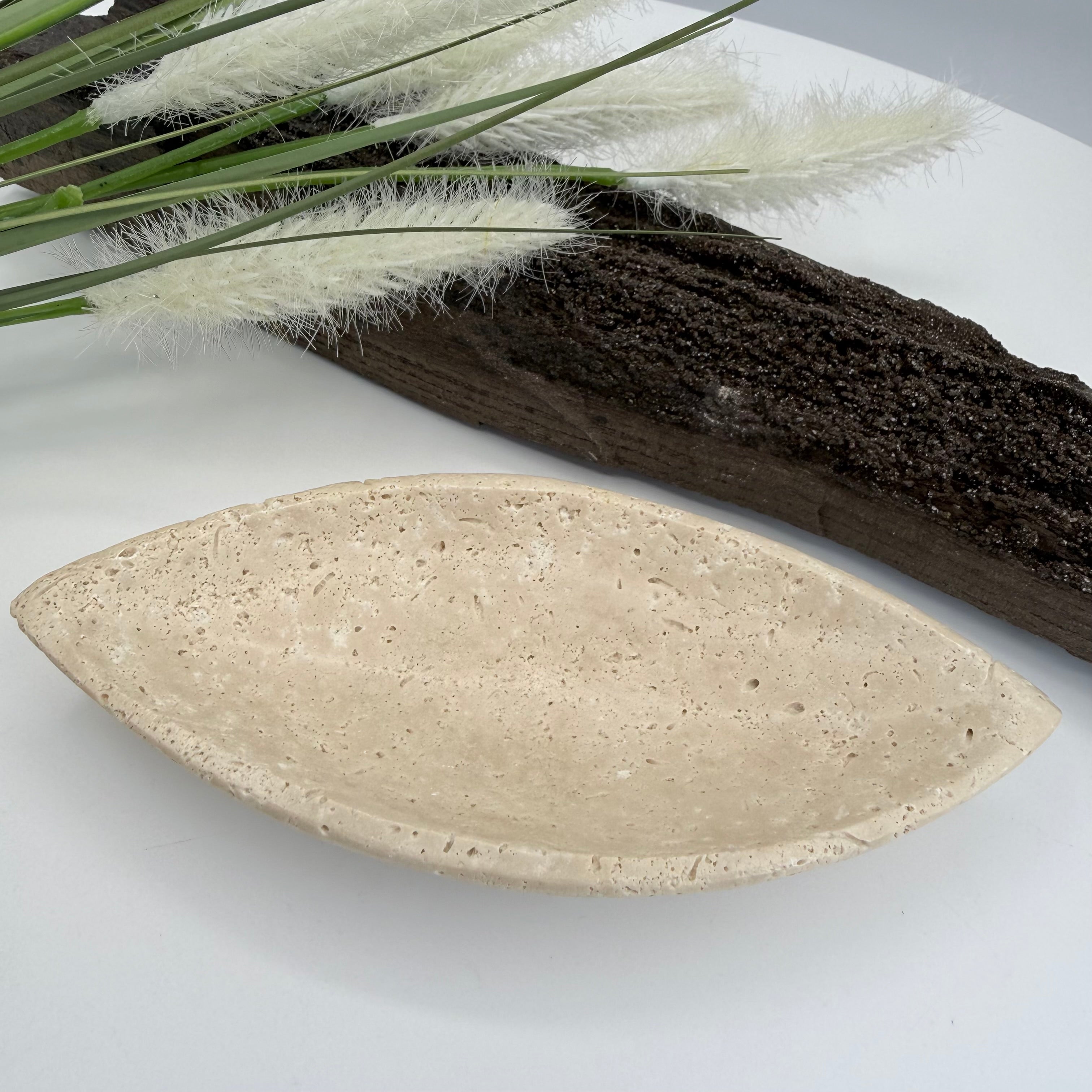 Mexican Travertine Navette Bowl