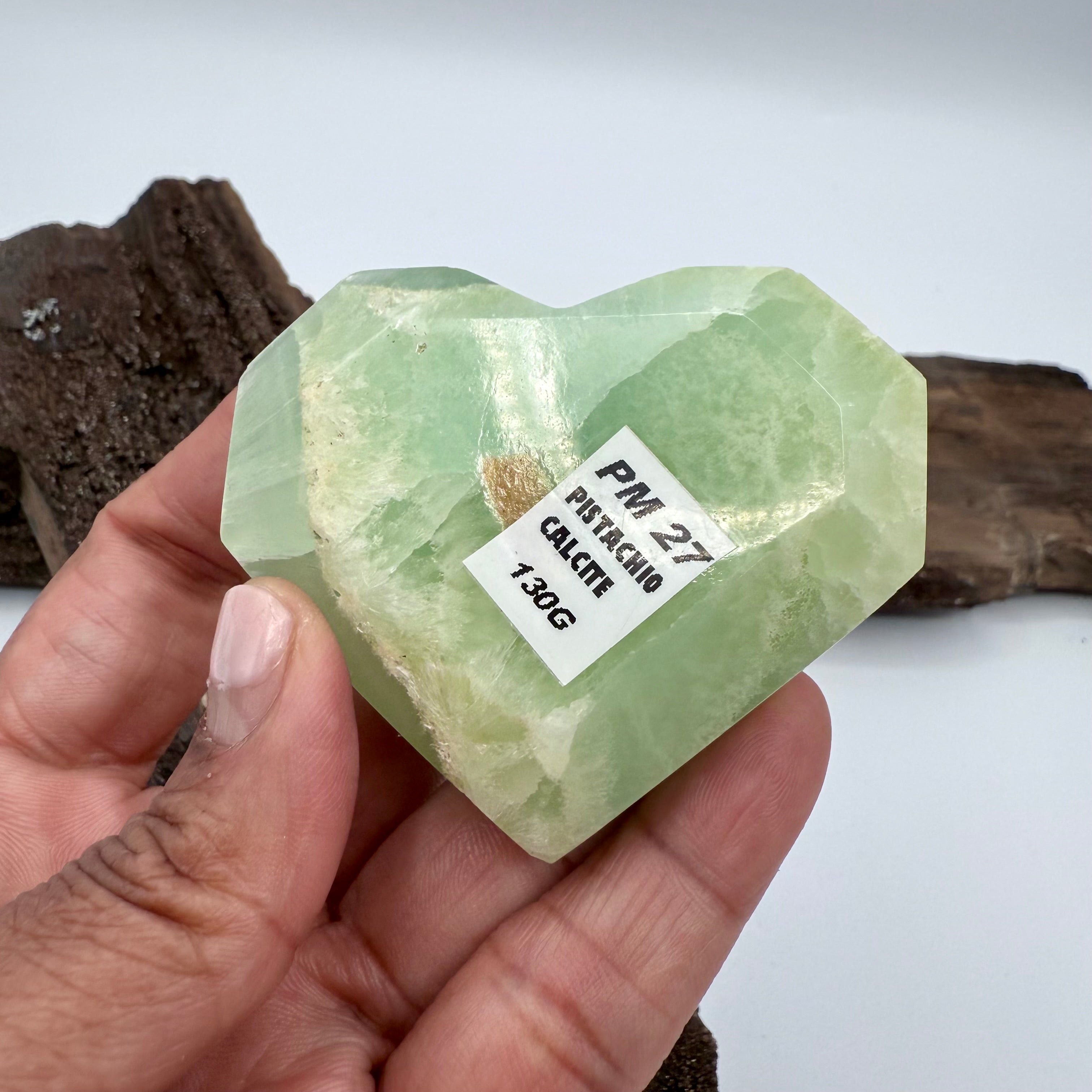 Carribean Calcite Faceted Heart