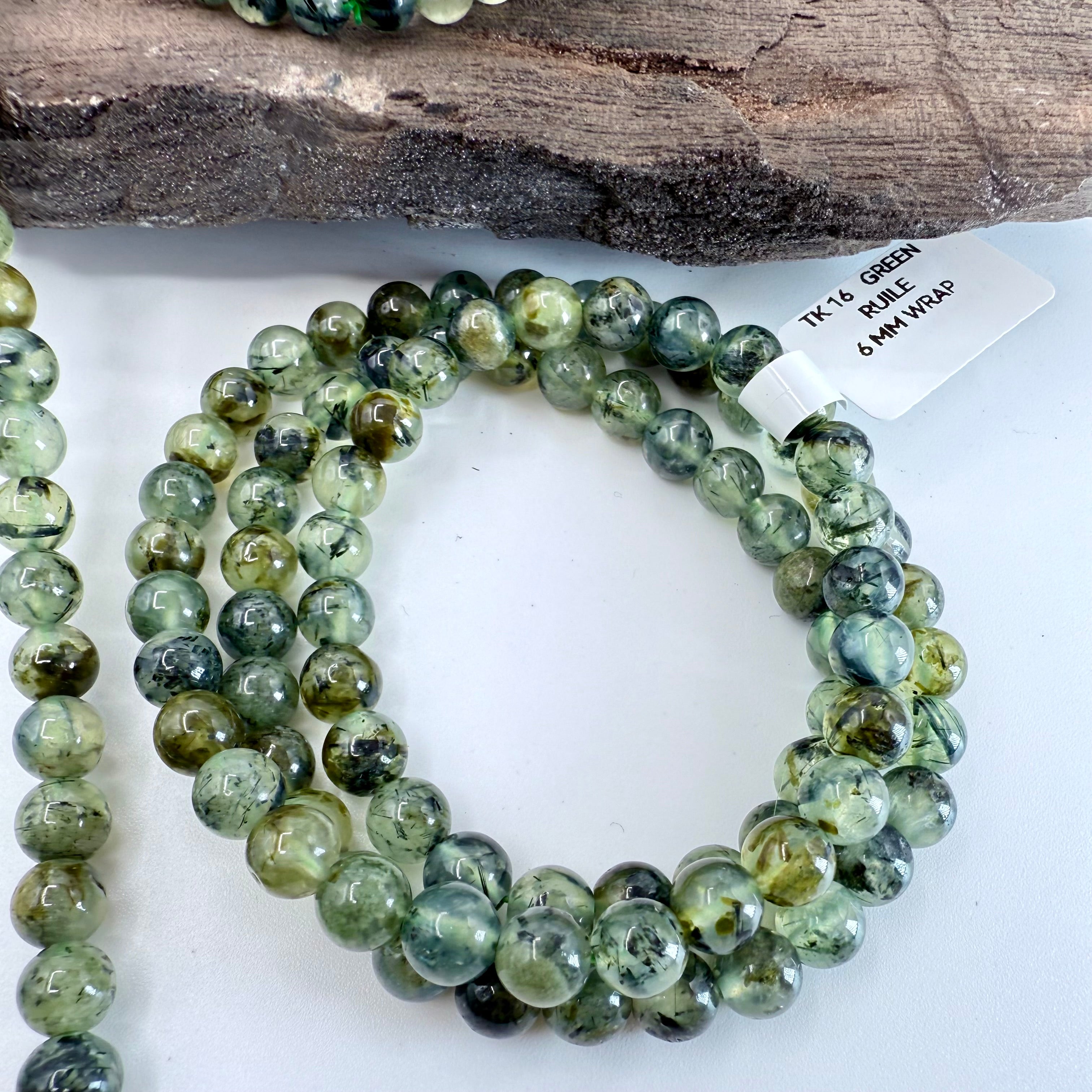 Prehnite Wrap 6mm Bracelet/Necklace [TK16]