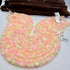 Pink & Yellow Selenite Bead Strand 8mm Round [FT26]