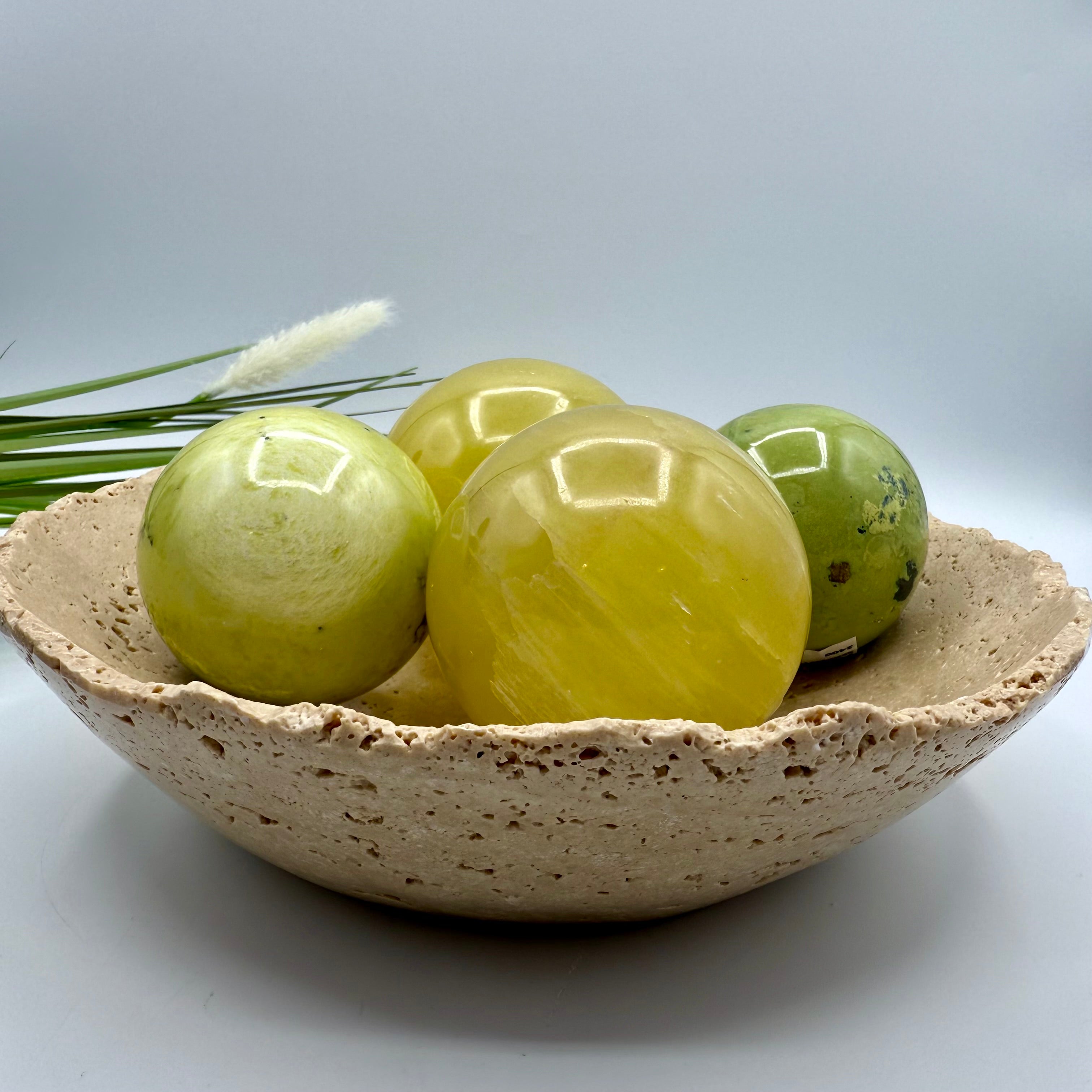 Travertine Bowl - 8x2.5inch