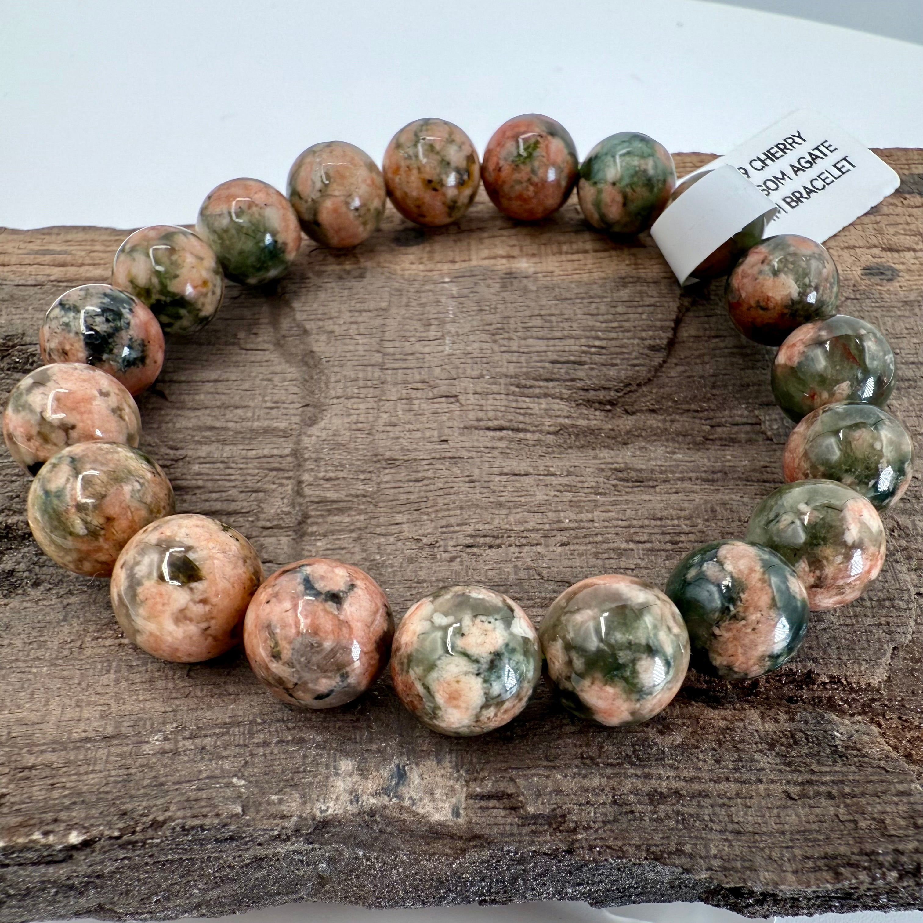 Cherry Blossom Agate 10mm Bracelet [DG29]