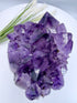 Amethyst Cluster with Gold Fan Goethite Inclusions