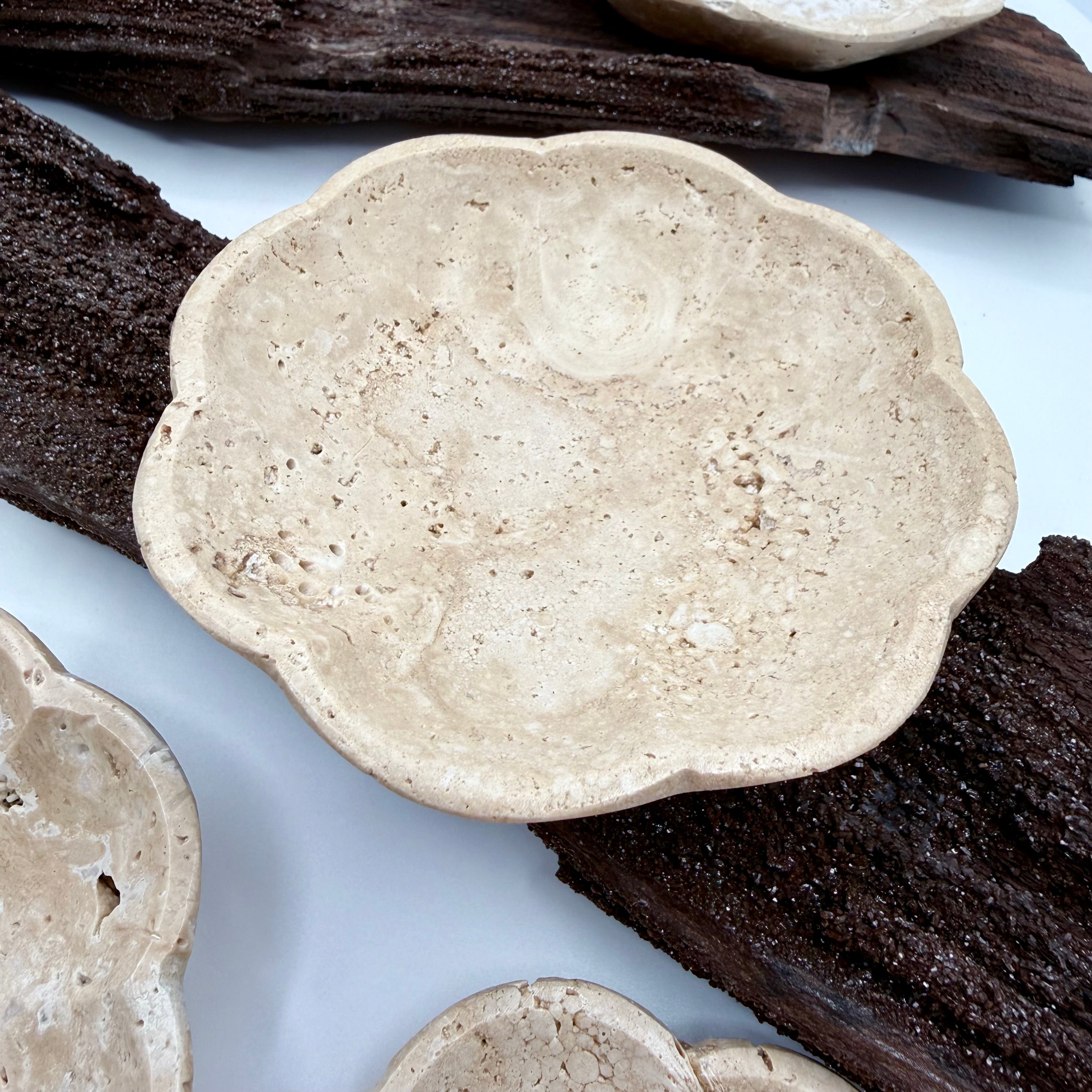 Travertine Flower Bowl 4inch