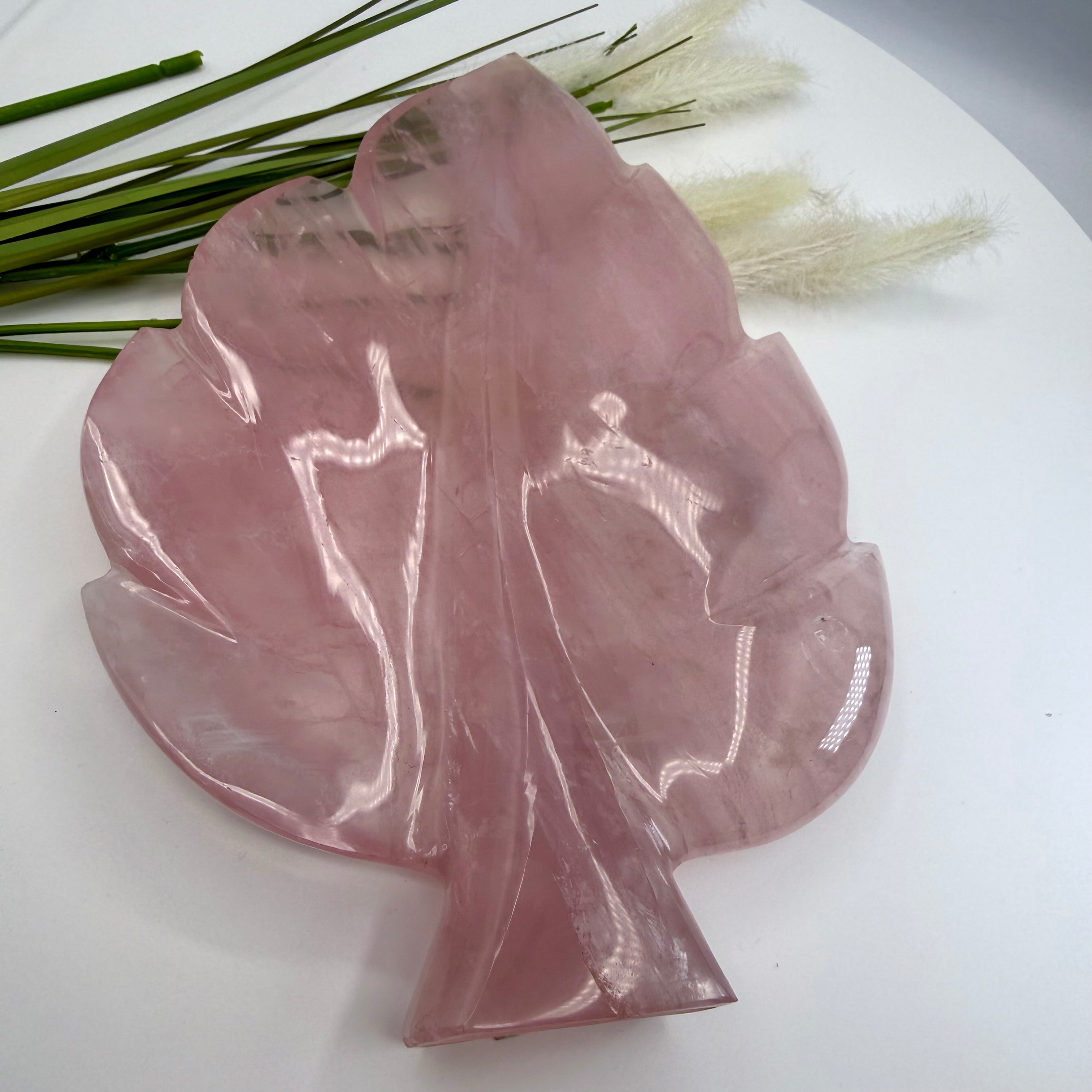 Rose Quartz Leaf