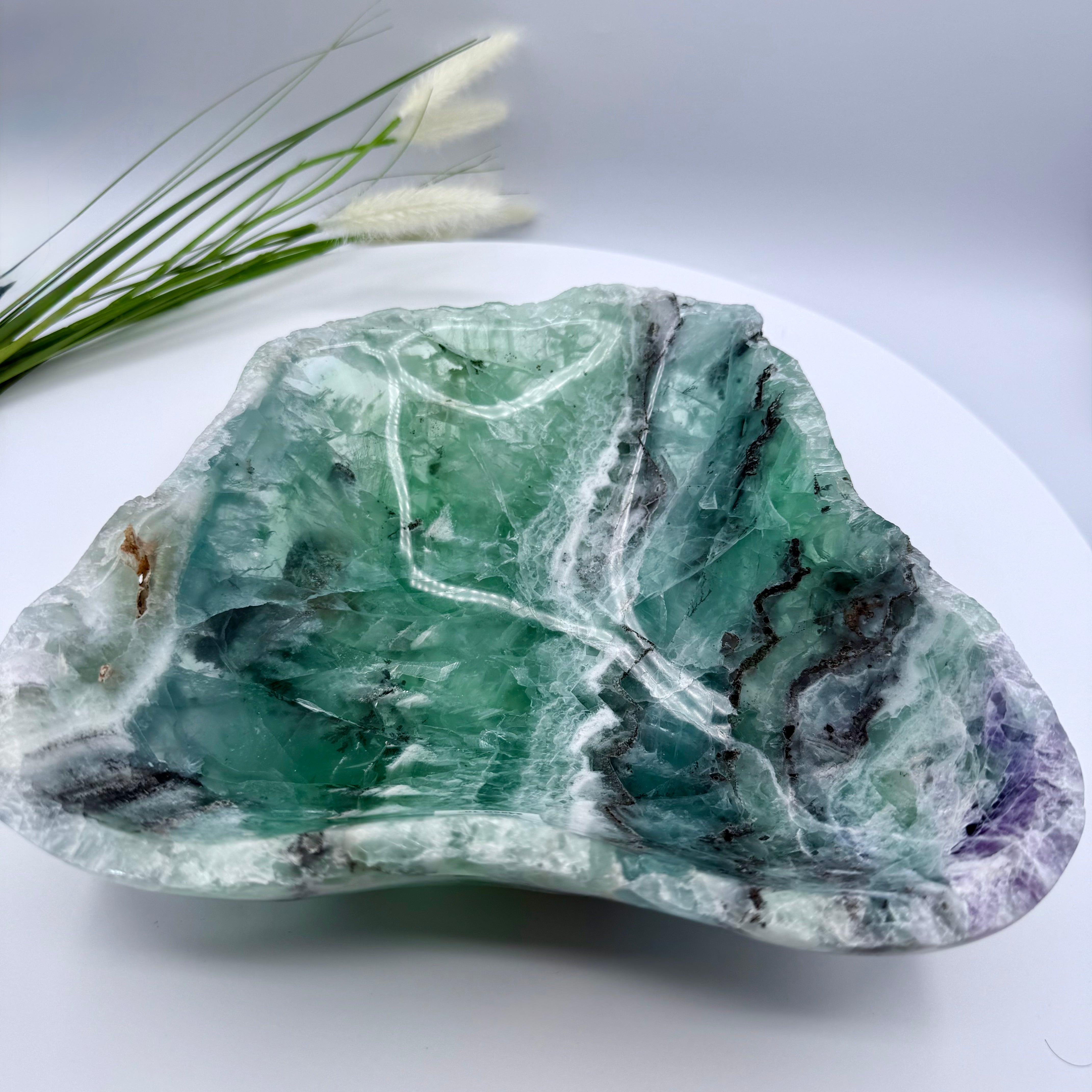 Mexican Fluorite Bowl 24.4 cm wide 7cm Deep
