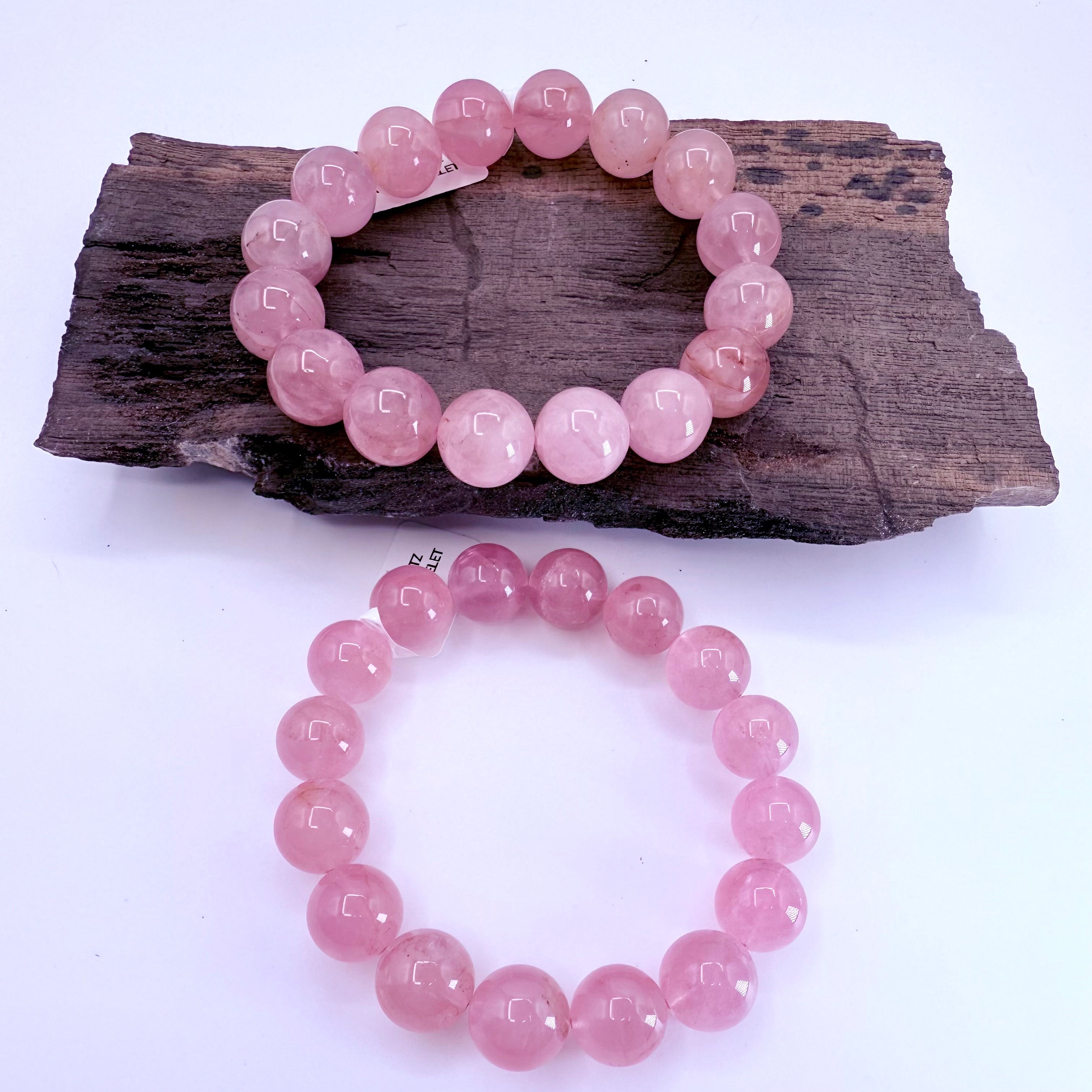 Rose Quartz 13mm Bracelet [QT34]