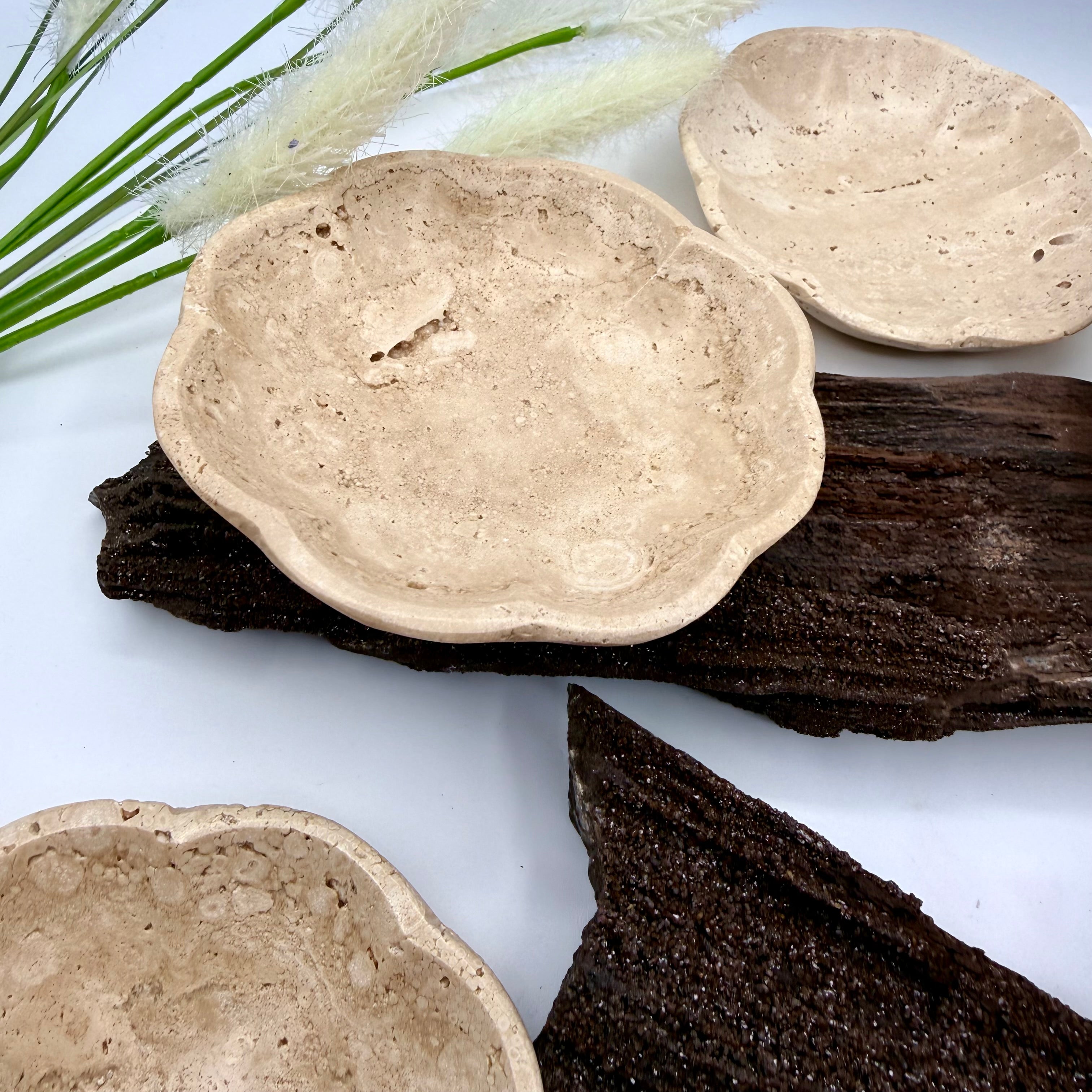 Travertine Flower Bowl 4inch