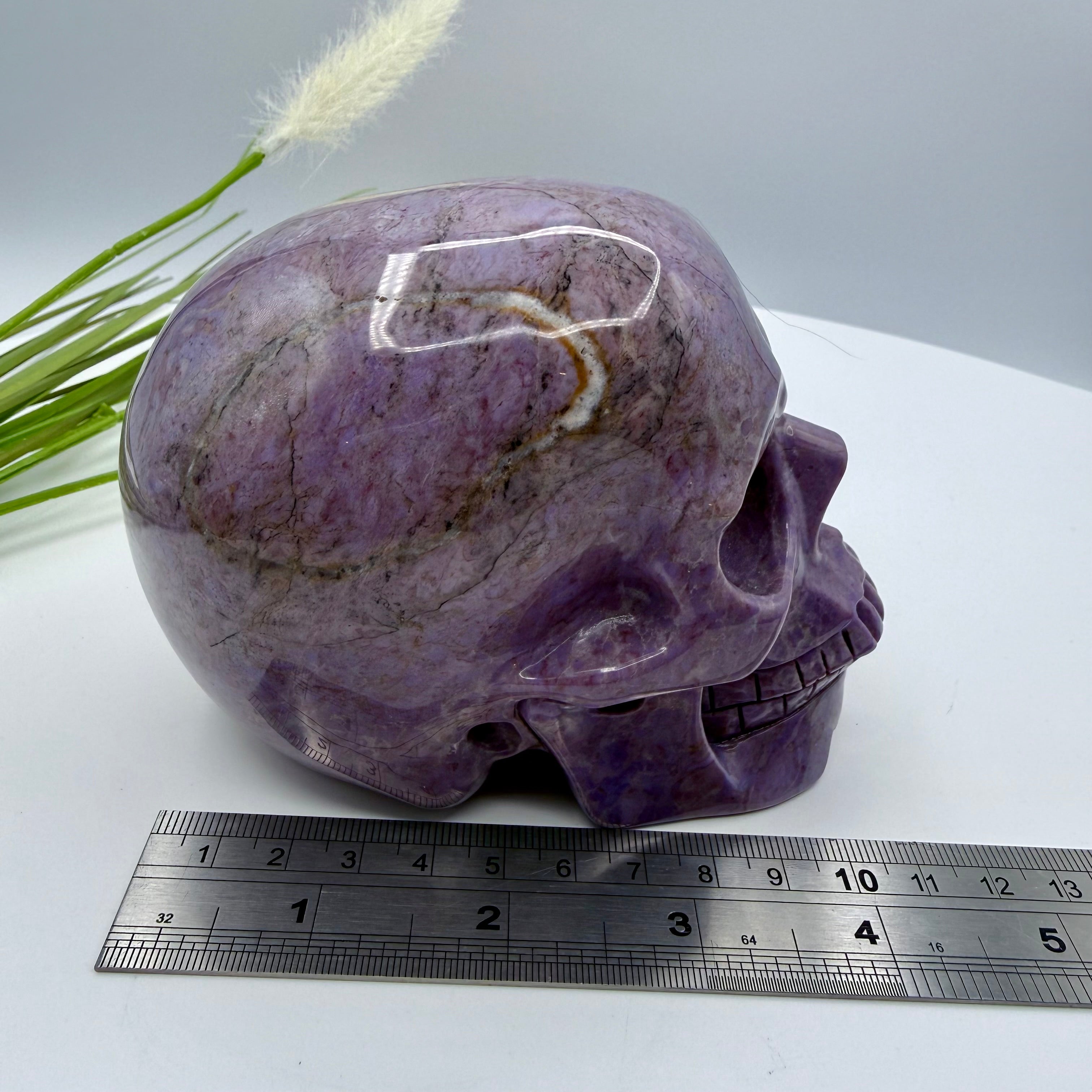 Turkiyenite Skull 5inch (Very Rare Turkish Lavender Jade) [SP636]