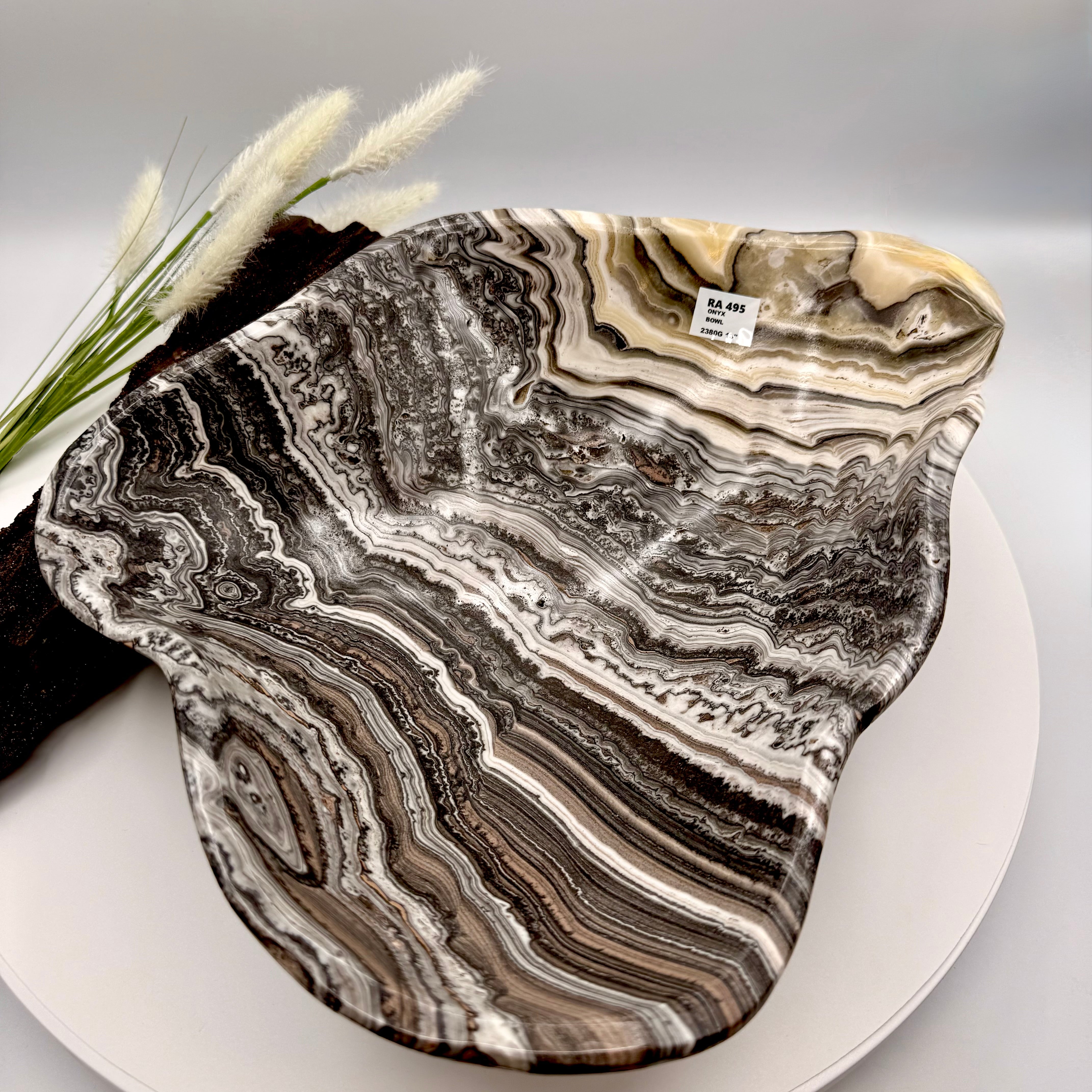 Mexican Zebra Calcite Bowl 33cmx4cm