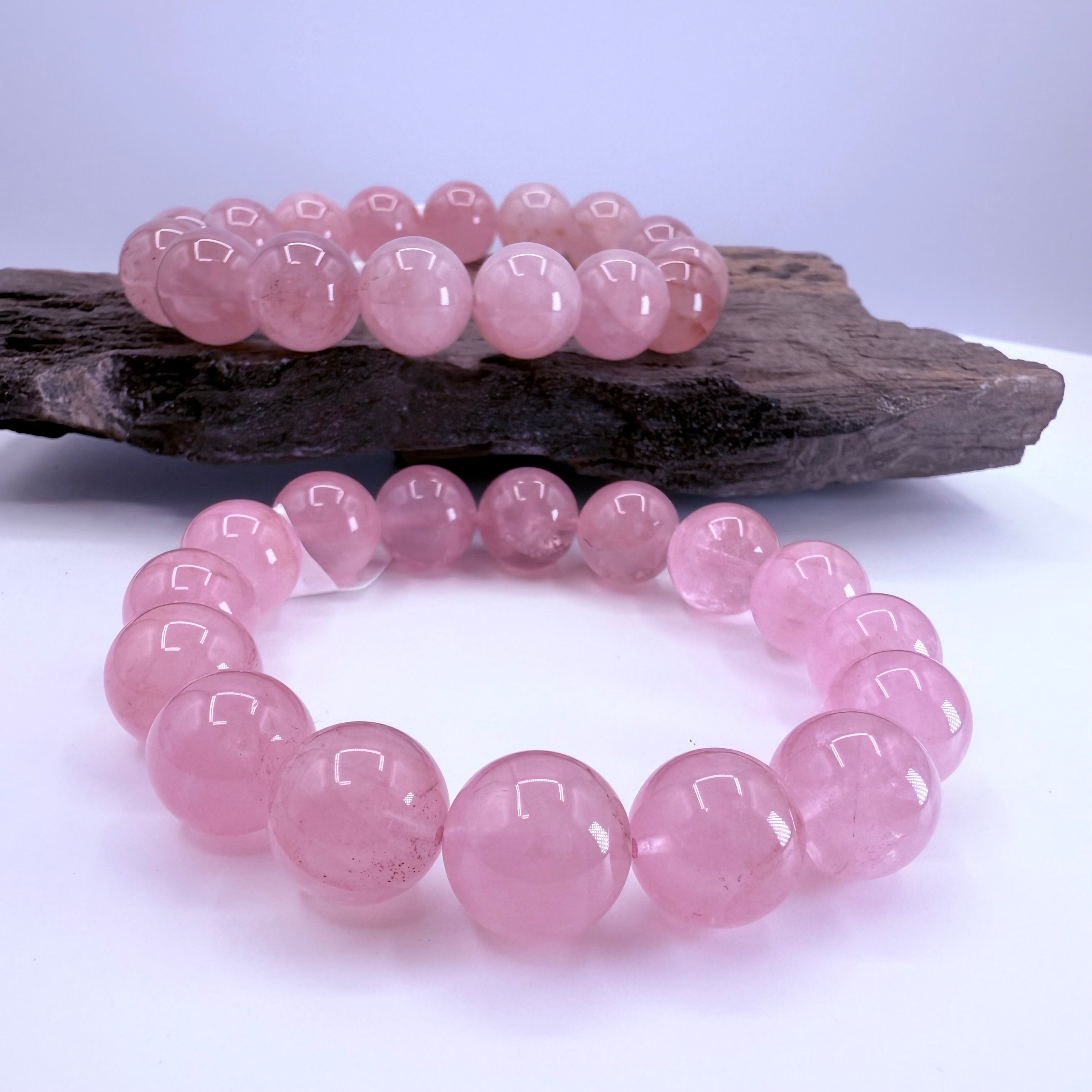 Rose Quartz 13mm Bracelet [QT34]