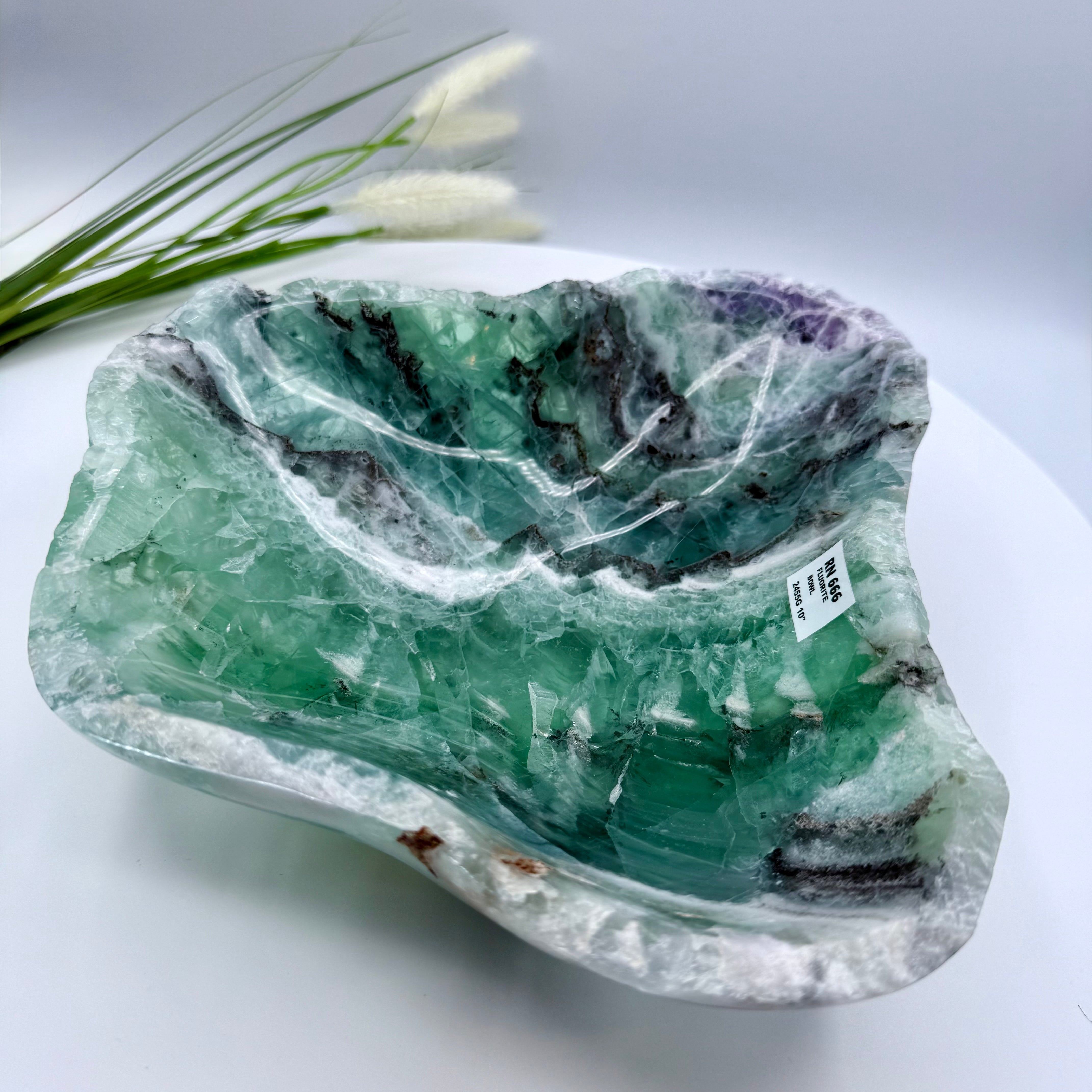 Mexican Fluorite Bowl 24.4 cm wide 7cm Deep