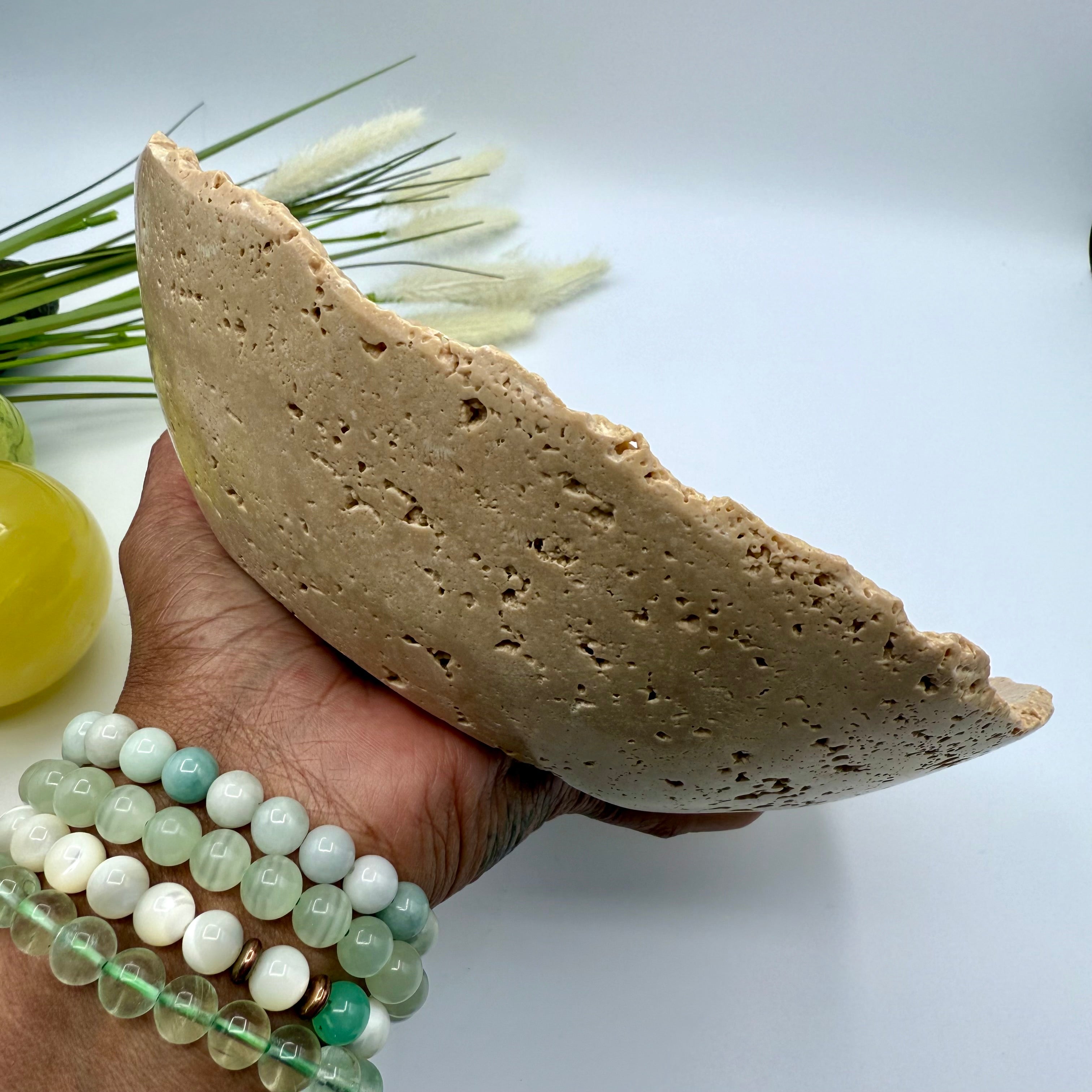 Travertine Bowl - 8x2.5inch