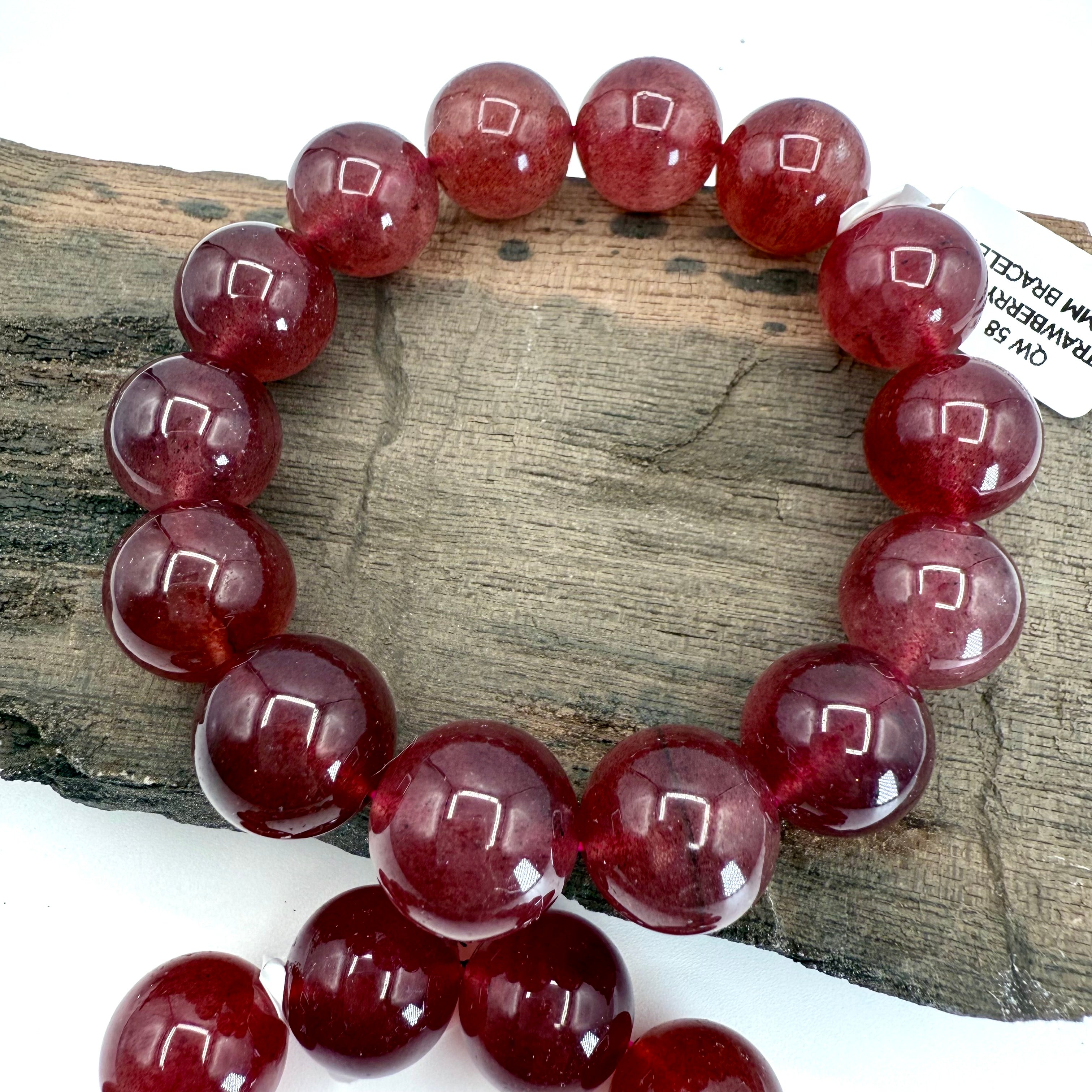 Strawberry Quartz 6mm Bracelet [QW58]