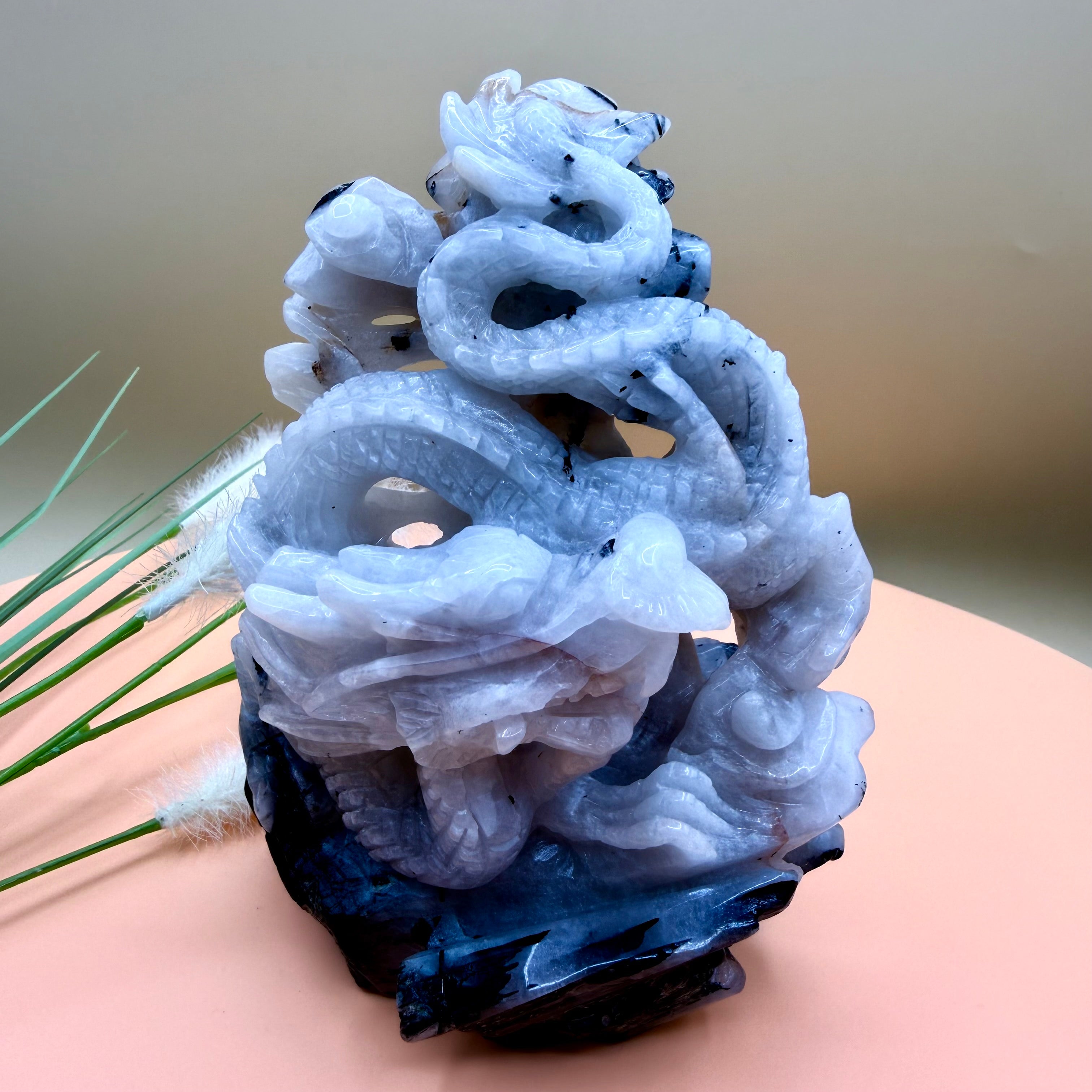 Chinese Long Dragon| Quartz & Black Tourmaline | DG999