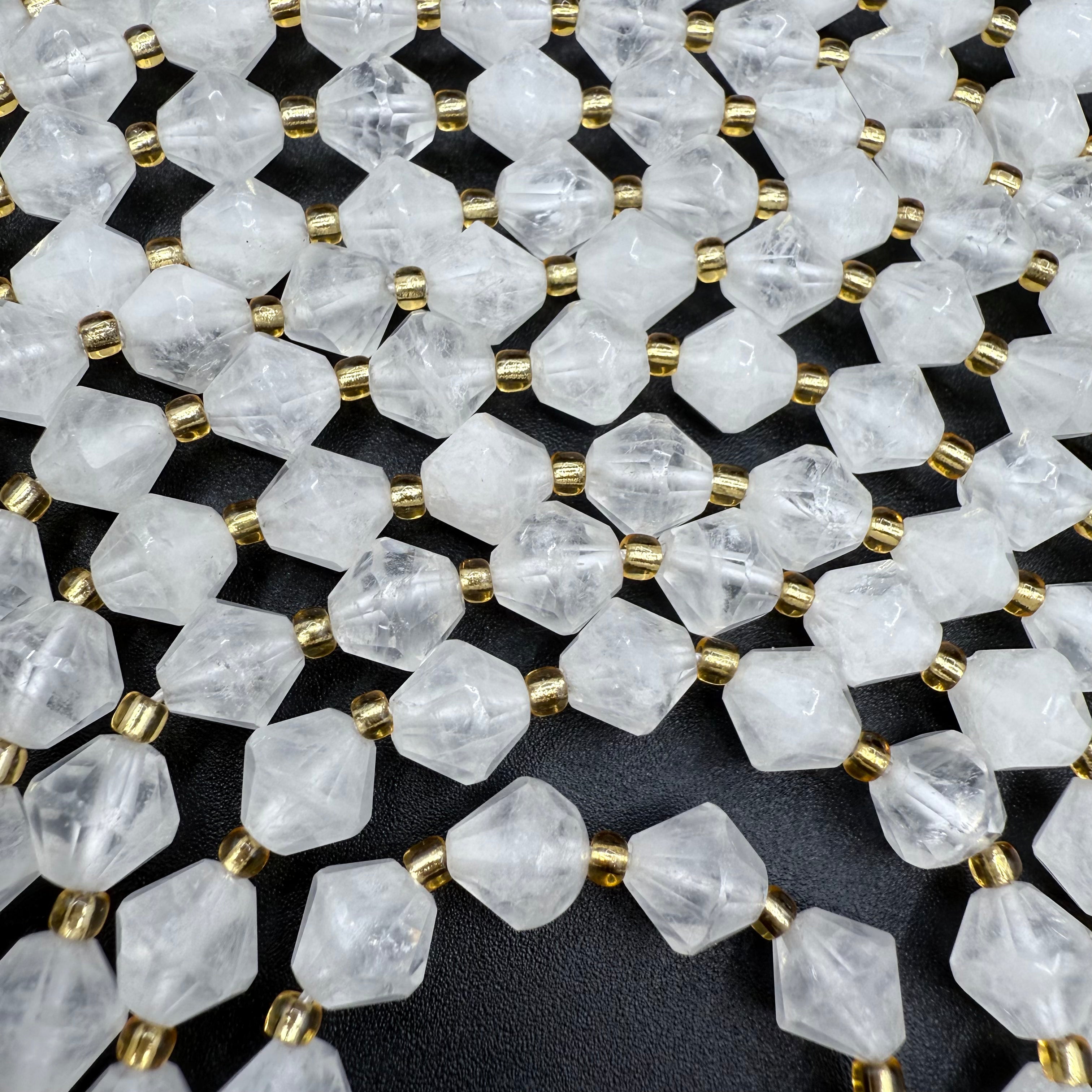 Bicone Clear Quartz 8mm