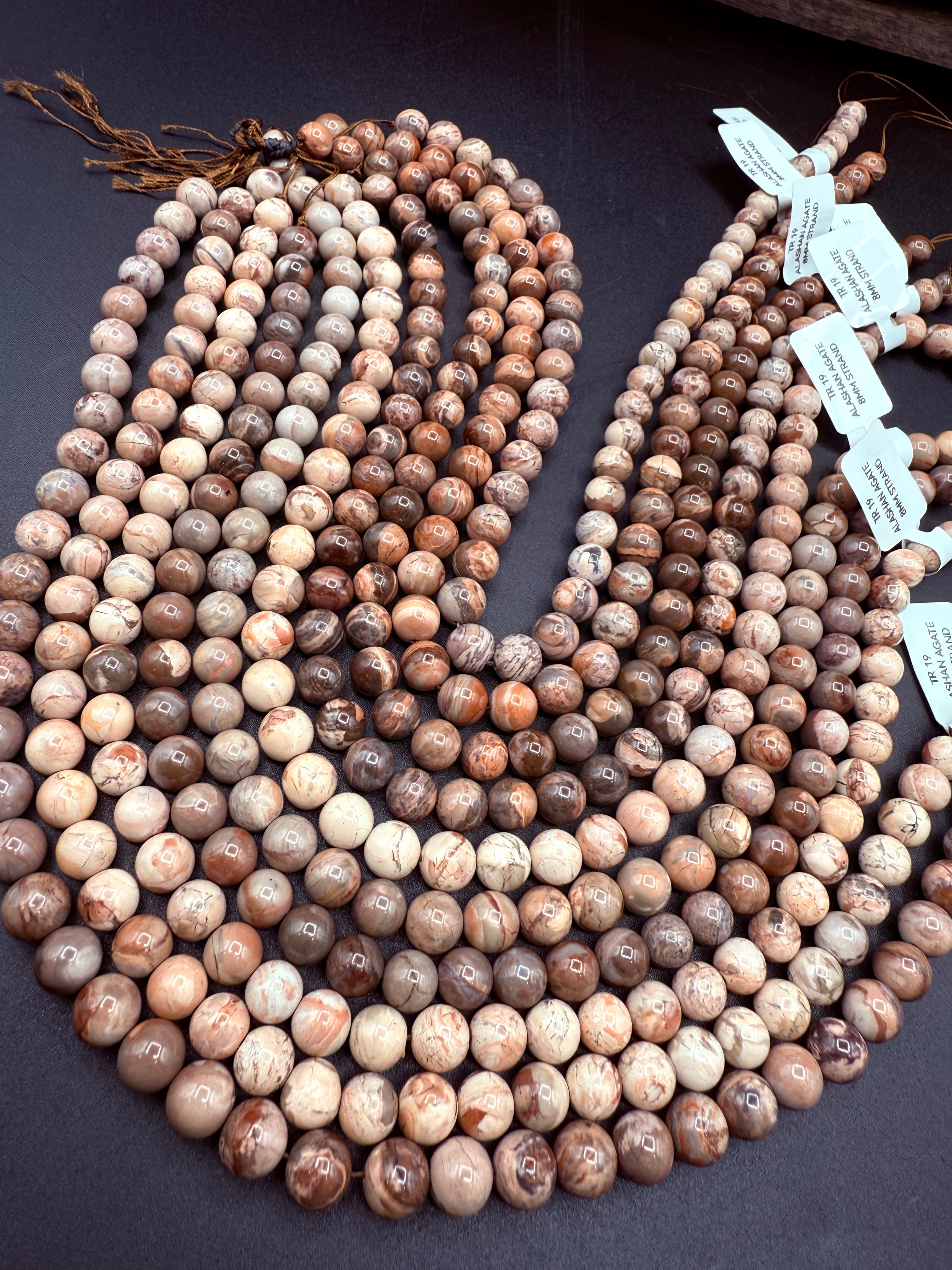 Alashan Agate 8mm Bead Strand