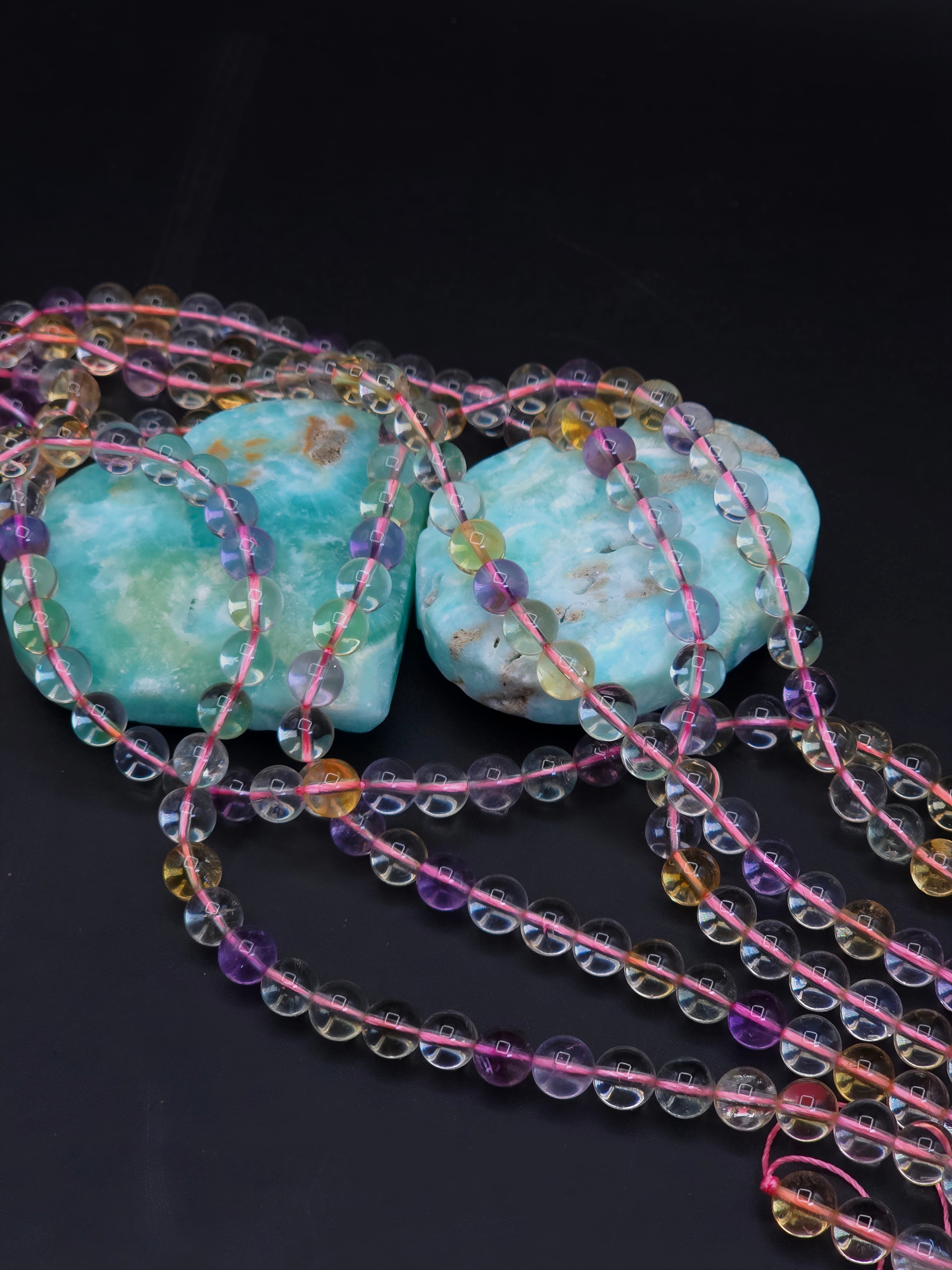 Amythest & Citrine 8mm