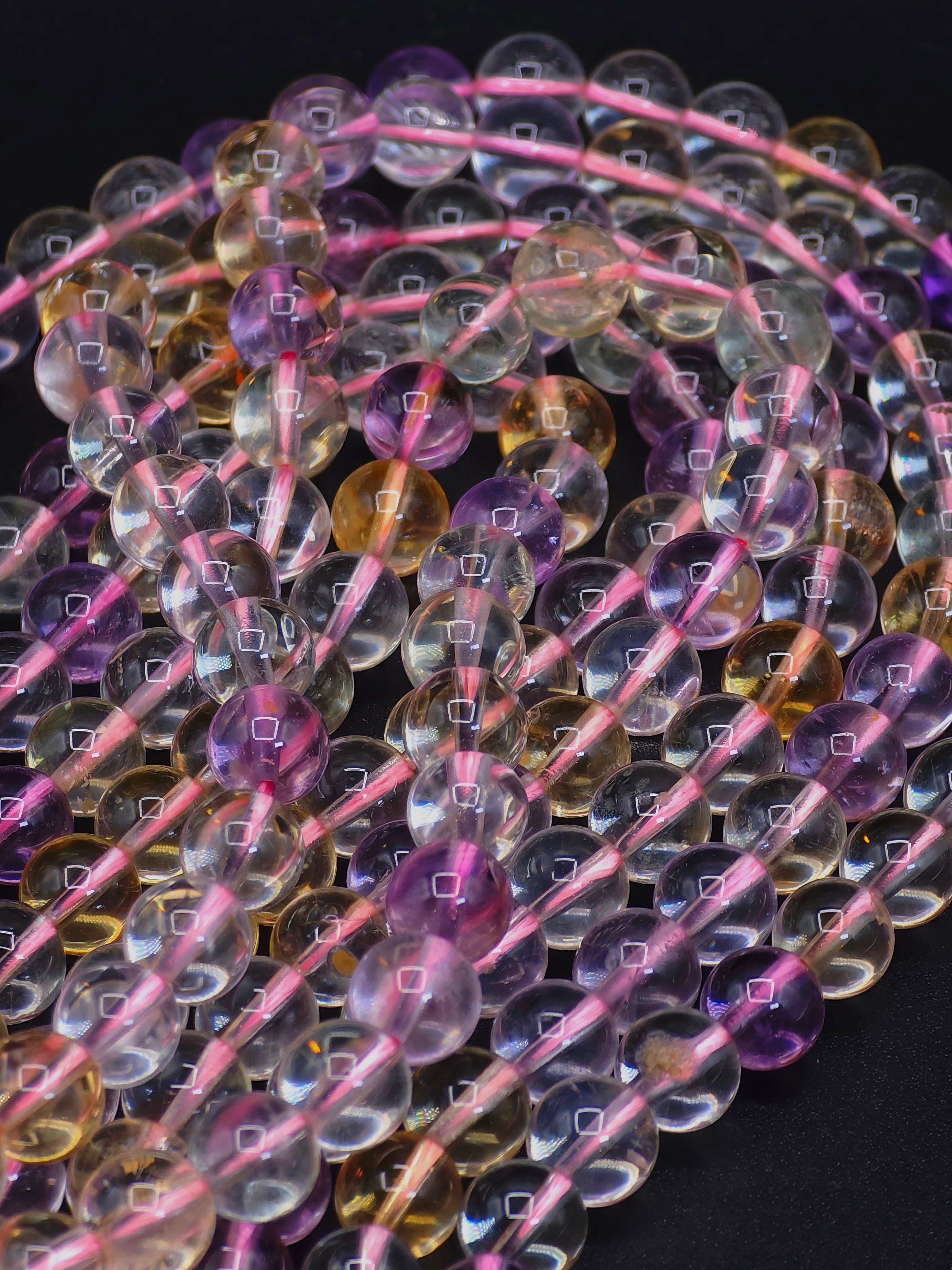 Amythest & Citrine 8mm