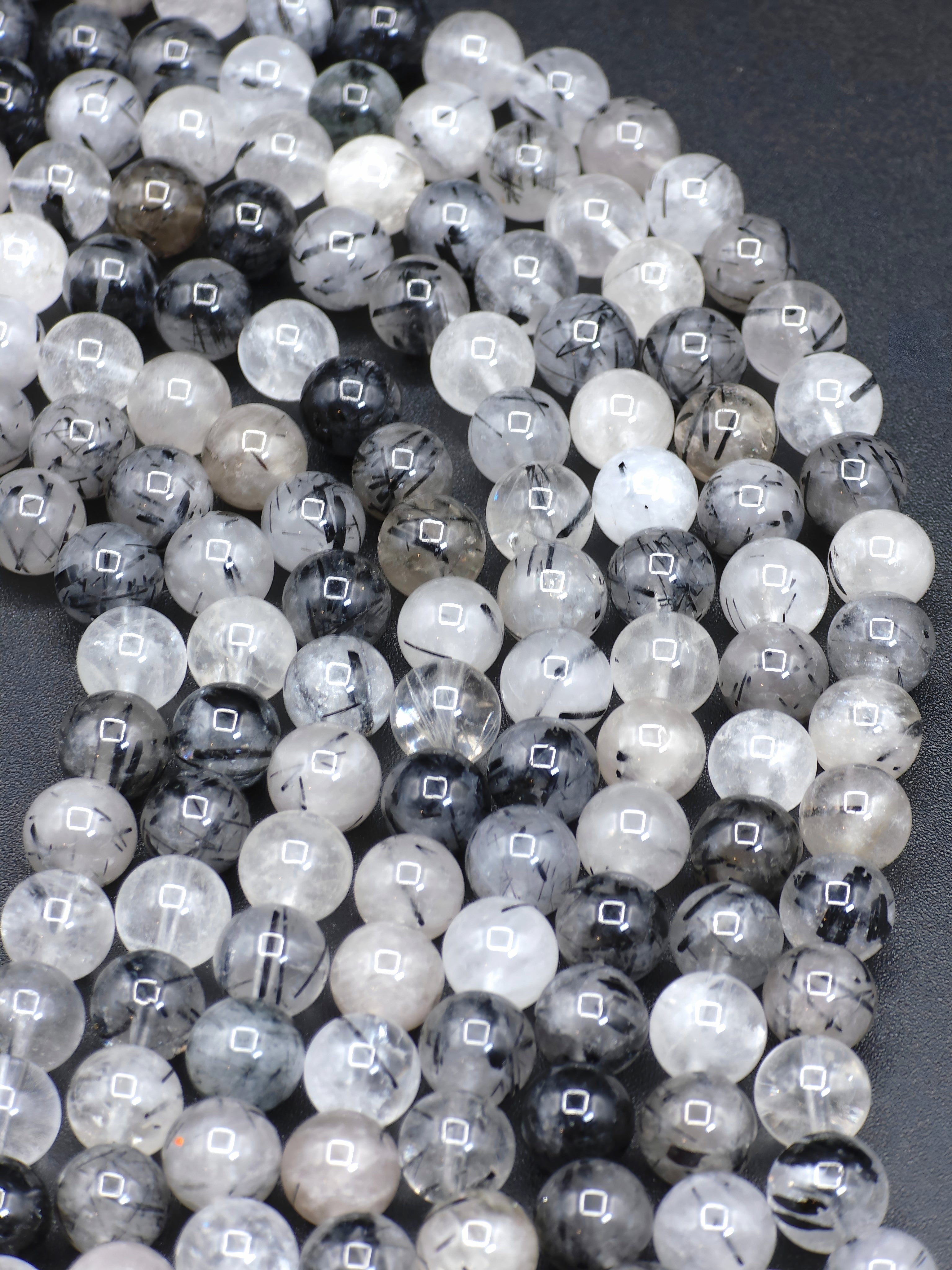Black Rutilated Quartz 8.5mm