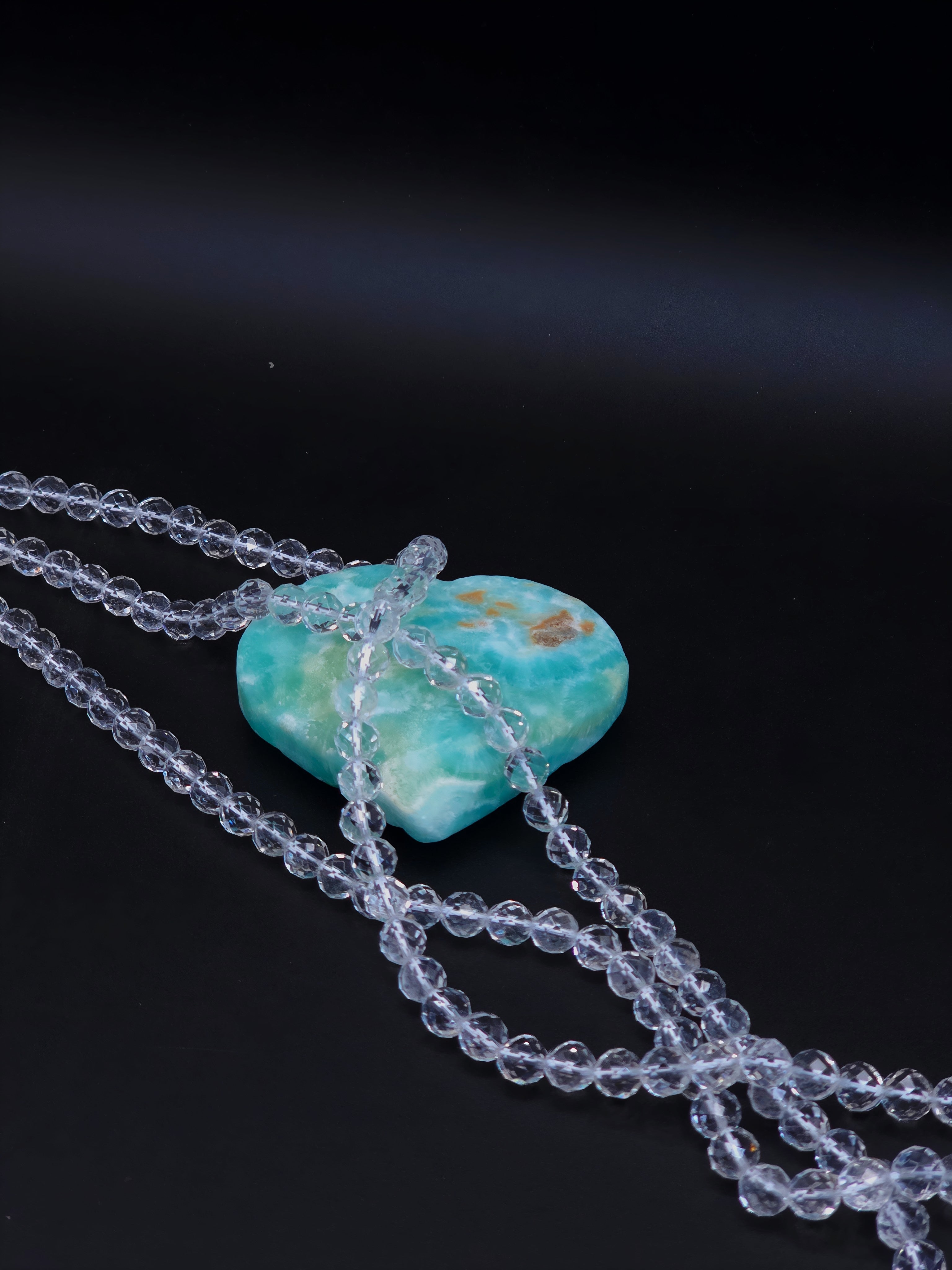 Faceted Clear Quartz 8mm