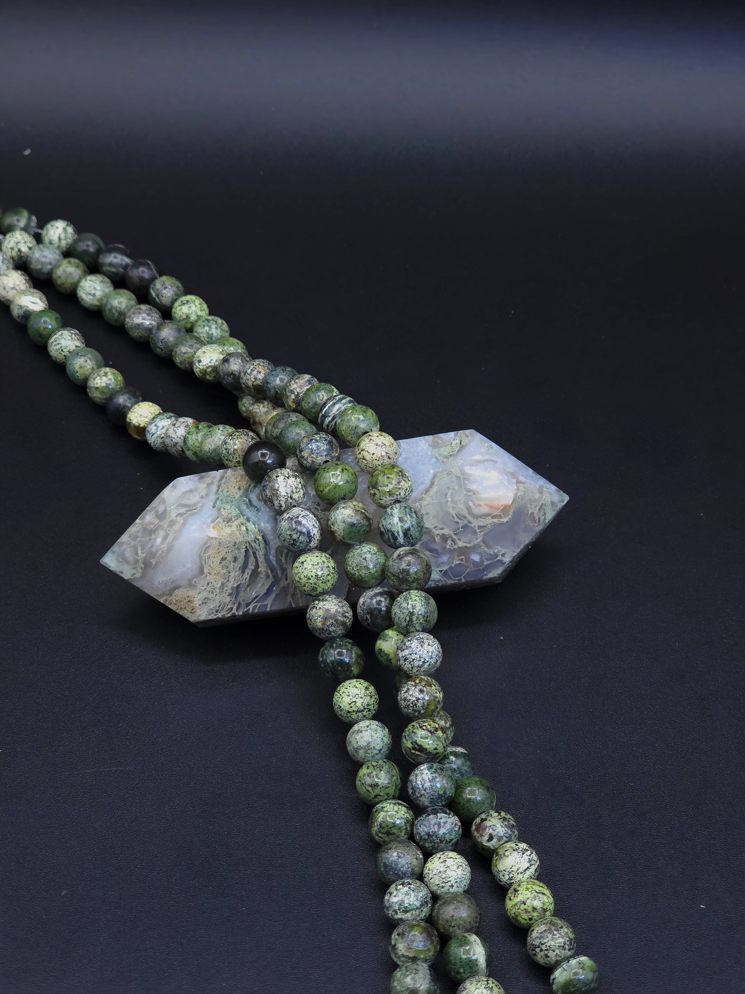 Green Zebra Agate 8mm